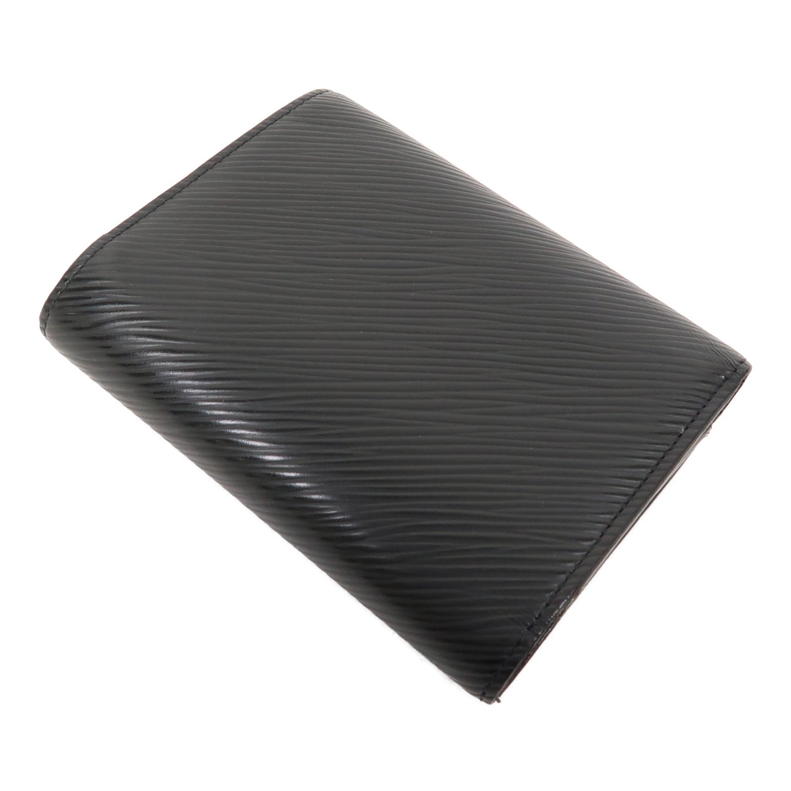 LOUIS VUITTON Epi Twist Compact Trifold Wallet銀扣錢包黑色