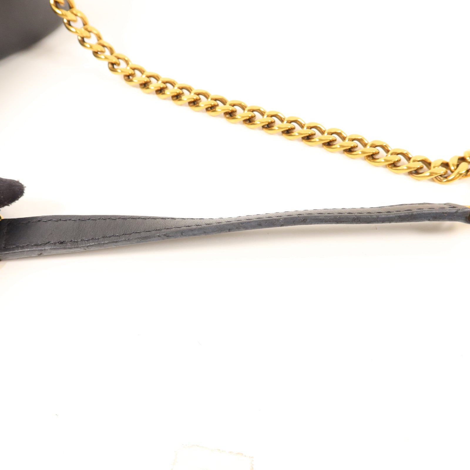 LOUIS VUITTON 牛皮皮革New Wave MM金扣鏈帶手挽肩背兩用袋