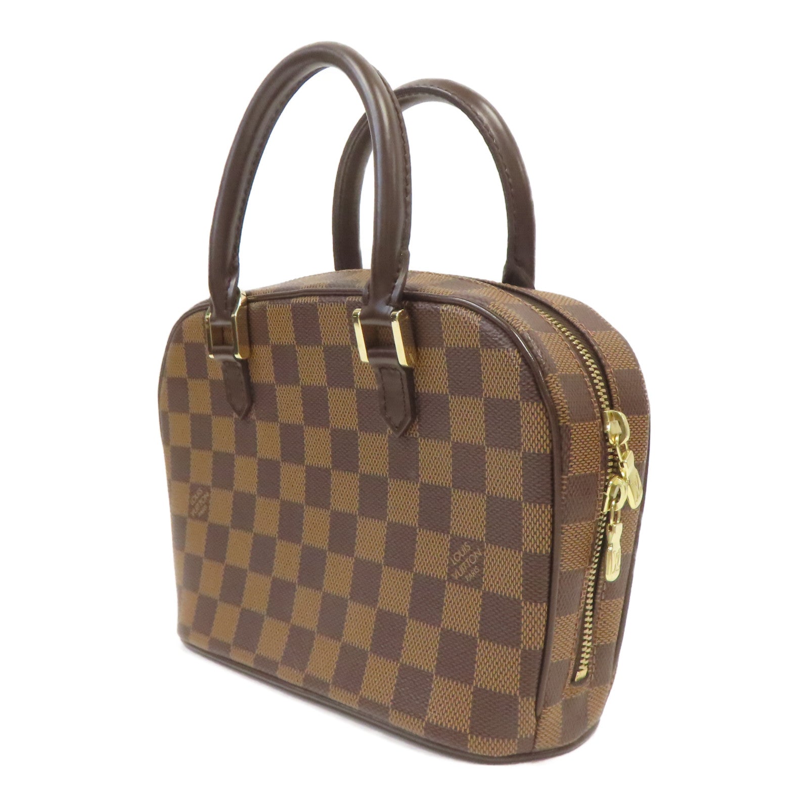 LOUIS VUITTON Damier Sarria Mini金扣手挽袋啡色