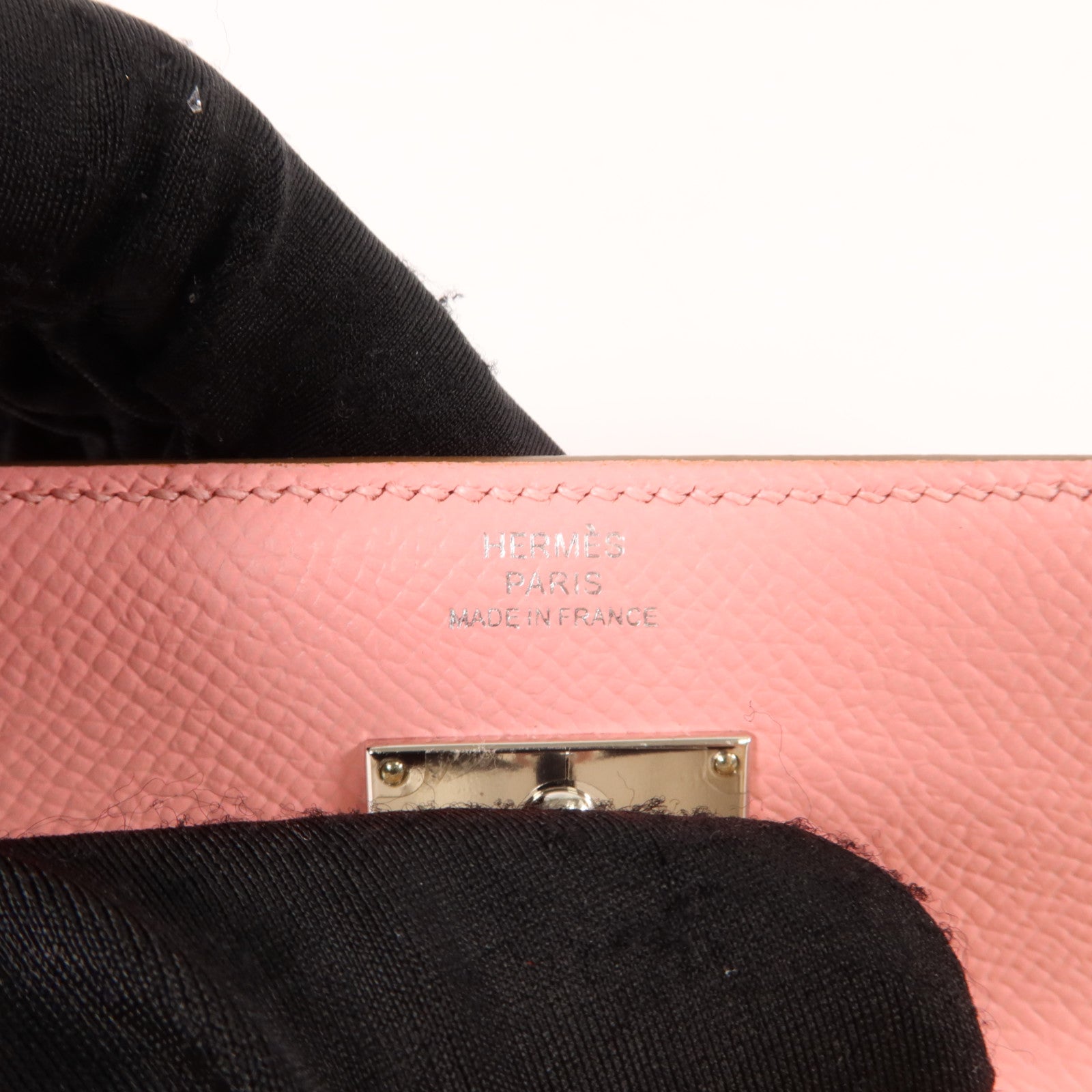 HERMES Epsom皮革Kelly Wallet M錢包Rose Confetti