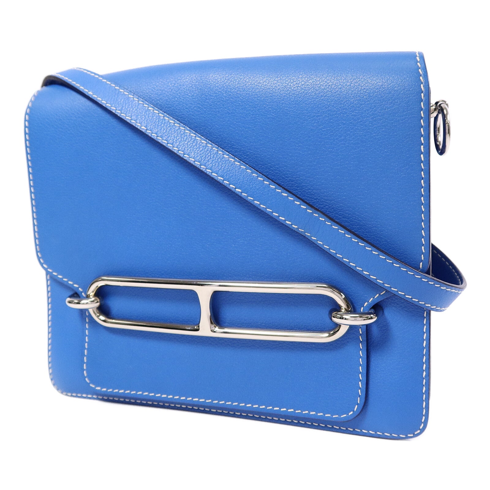 HERMES Evercolor皮革Roulis 23肩背袋Bleu Hydra
