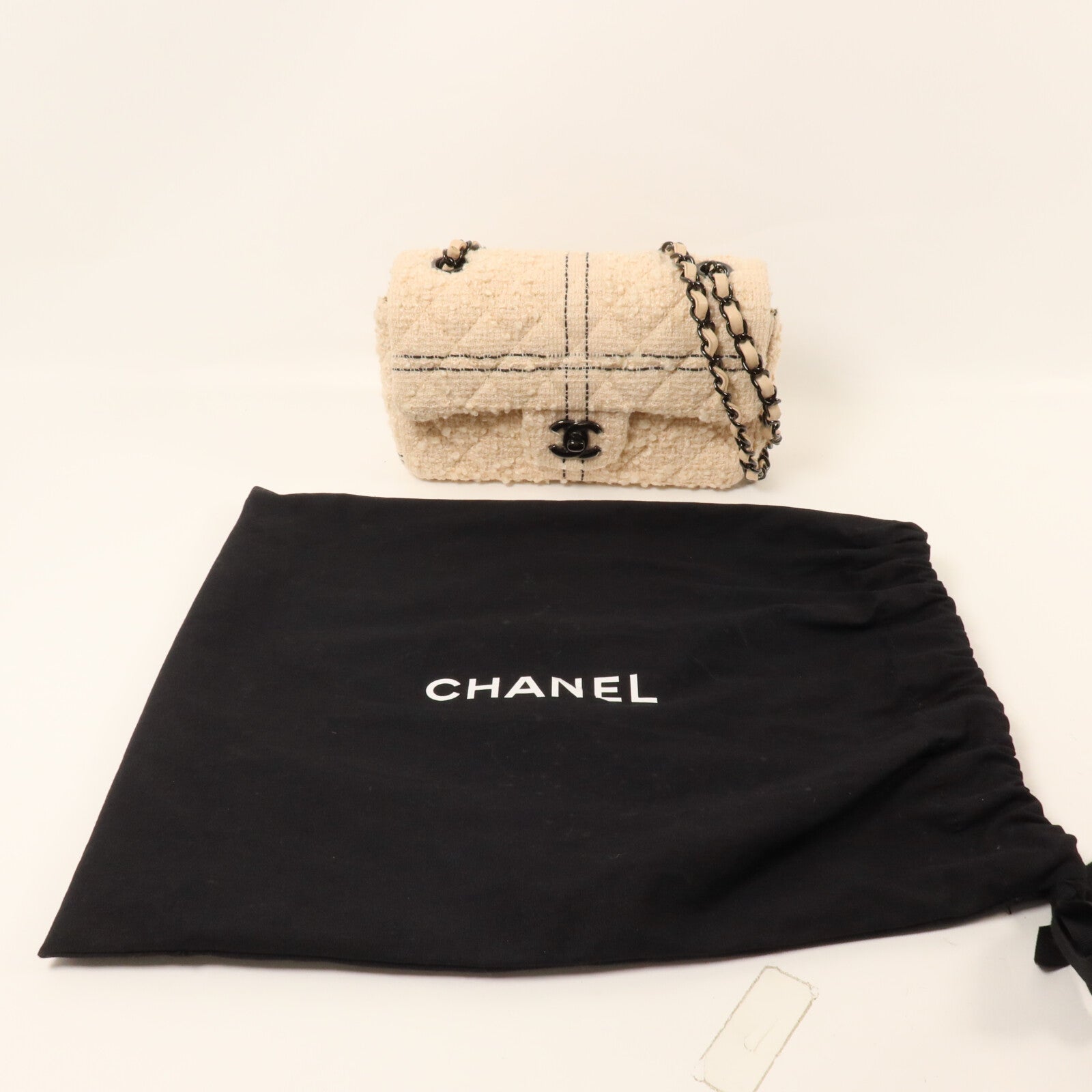CHANEL Tweed Mini Classic 20鏈帶肩背袋