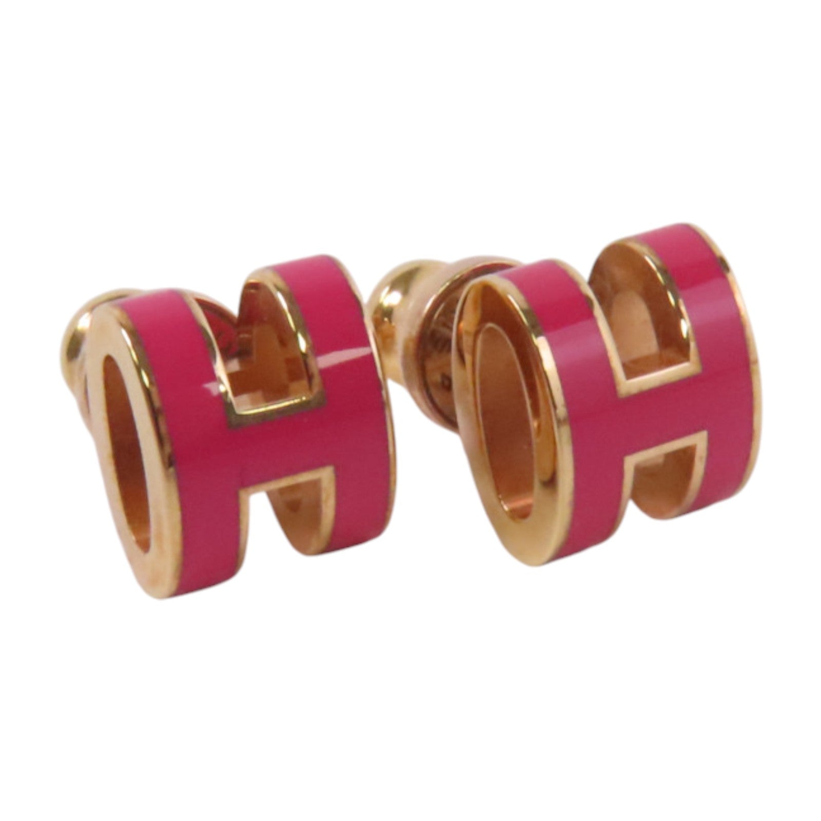 HERMES 金屬/琺瑯Pop H Earrings金扣耳環