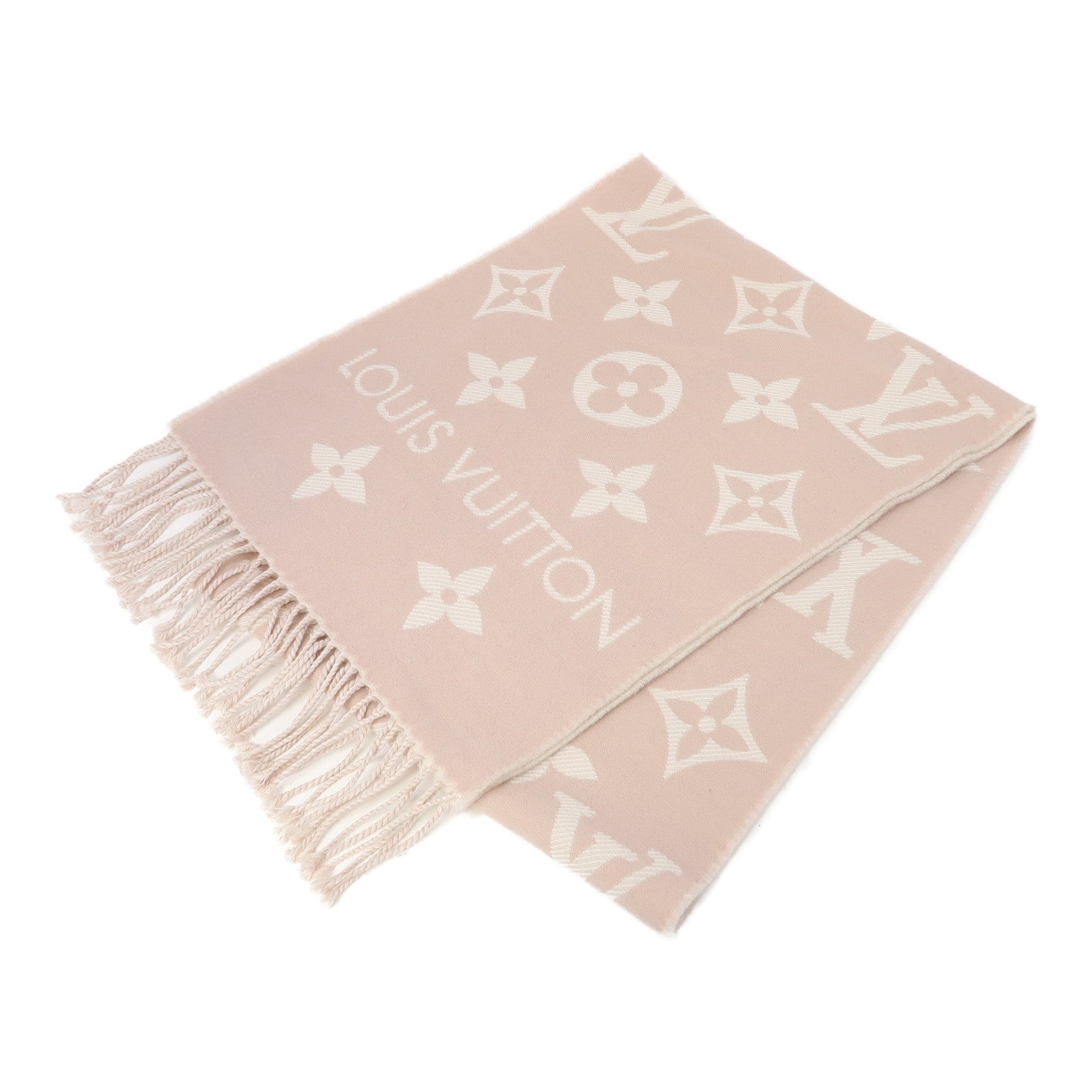LOUIS VUITTON 羊毛Essential Scarf圍巾粉紅色