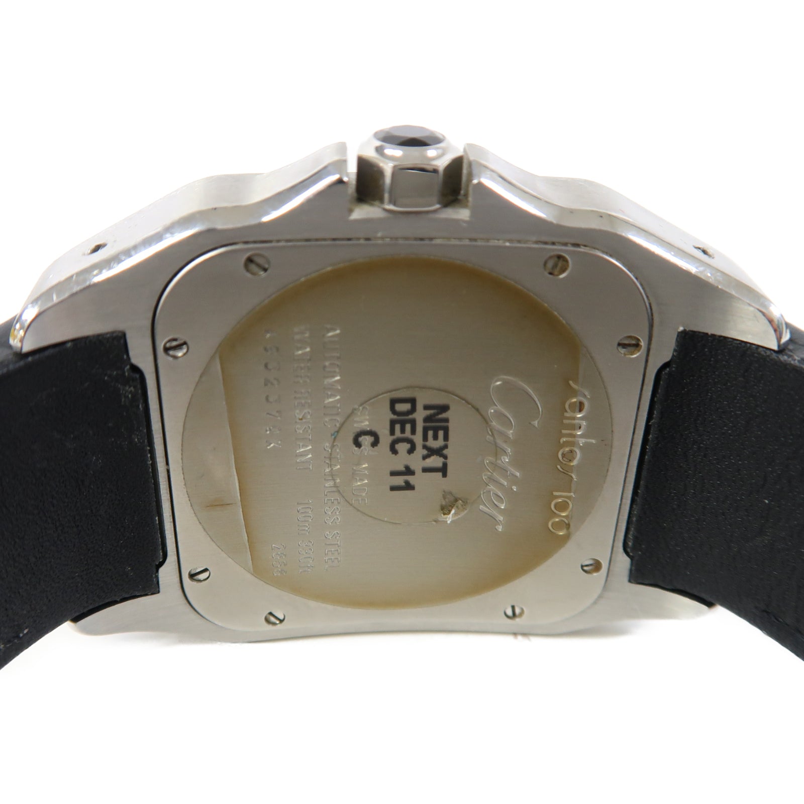 CARTIER Santos 100不鏽鋼手錶自動機芯銀色