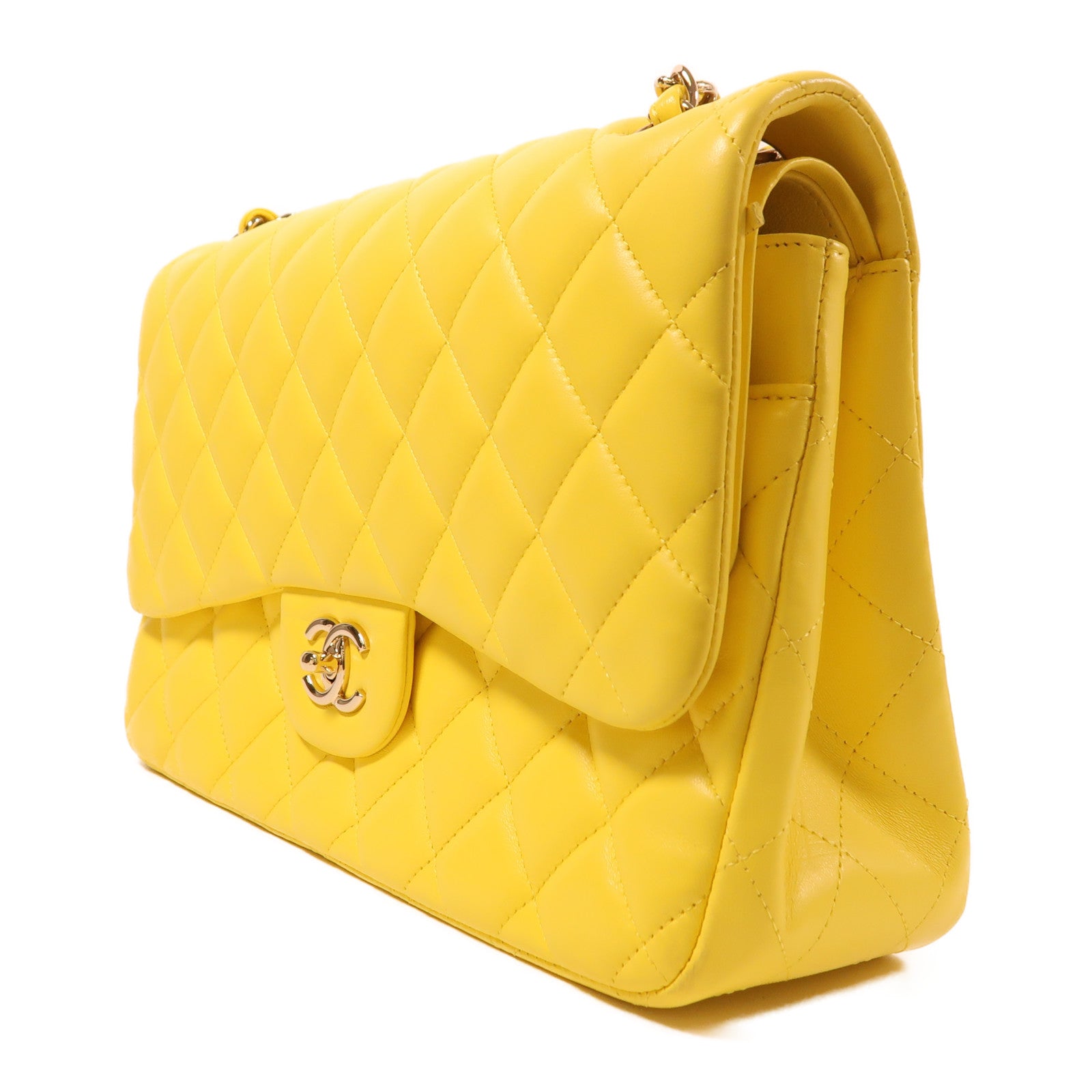 CHANEL 羊皮皮革Large Classic金扣鏈帶肩背袋