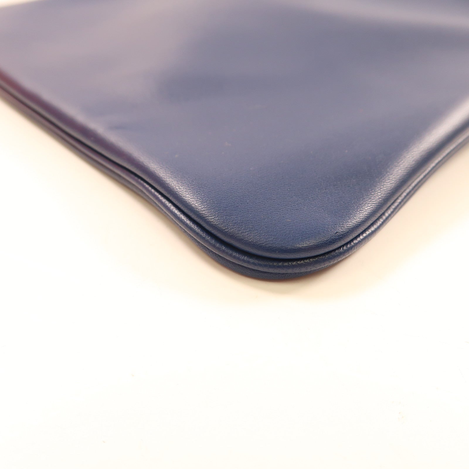 HERMES Swift皮革Aline Mini銀扣肩背袋深邃藍色