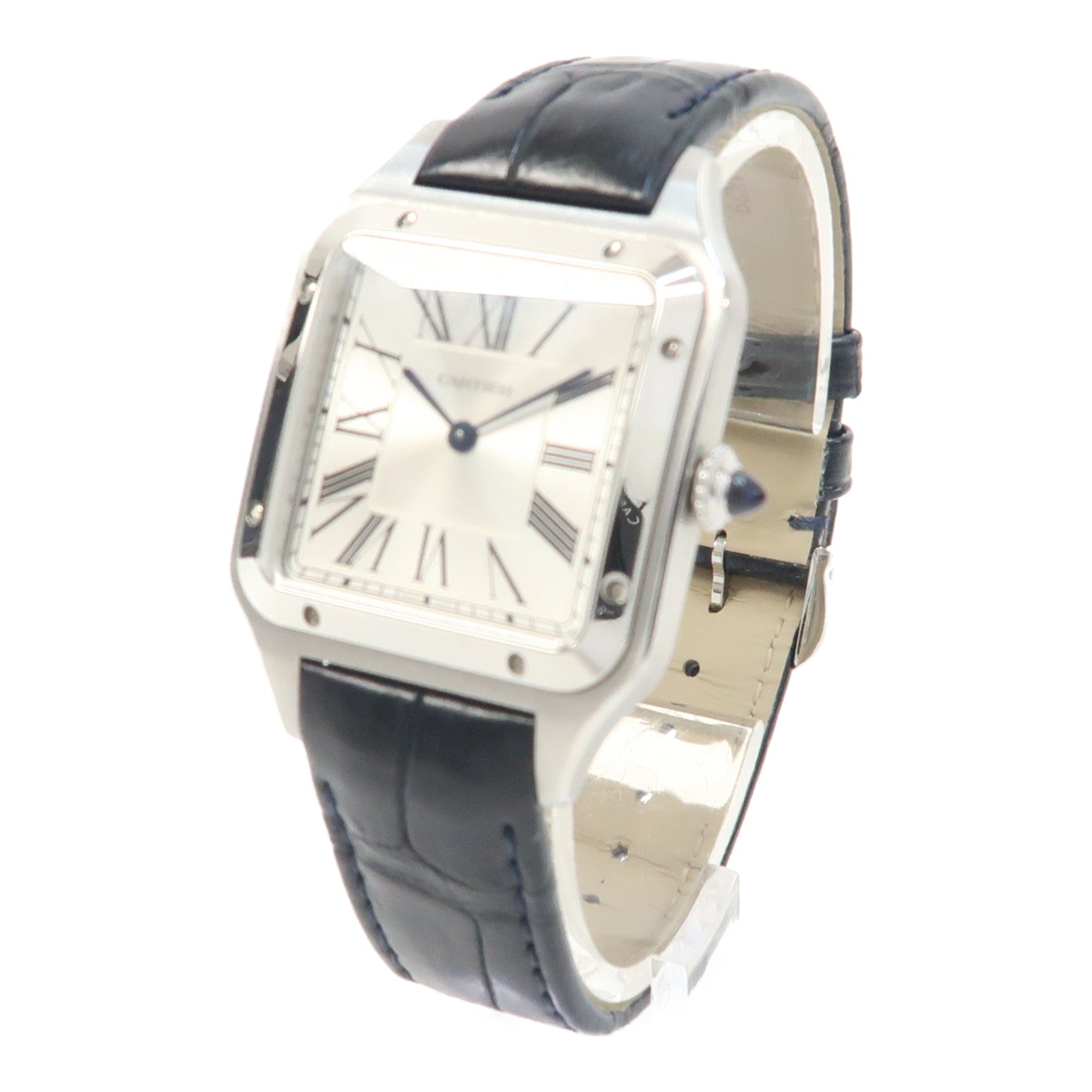 CARTIER Santos Dumont不鏽鋼手錶石英機芯銀色