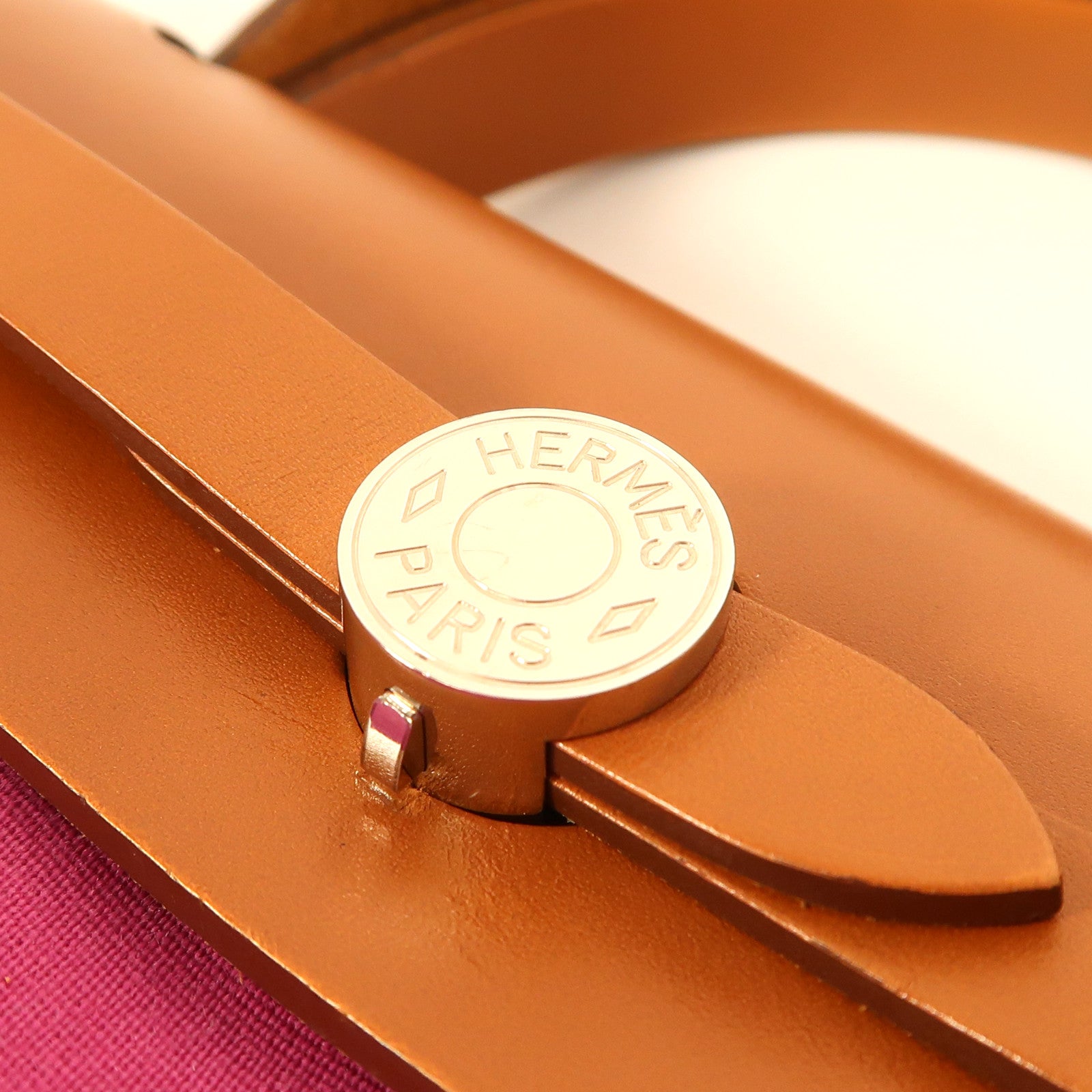 HERMES 帆布Herbag PM銀扣手挽肩背兩用袋