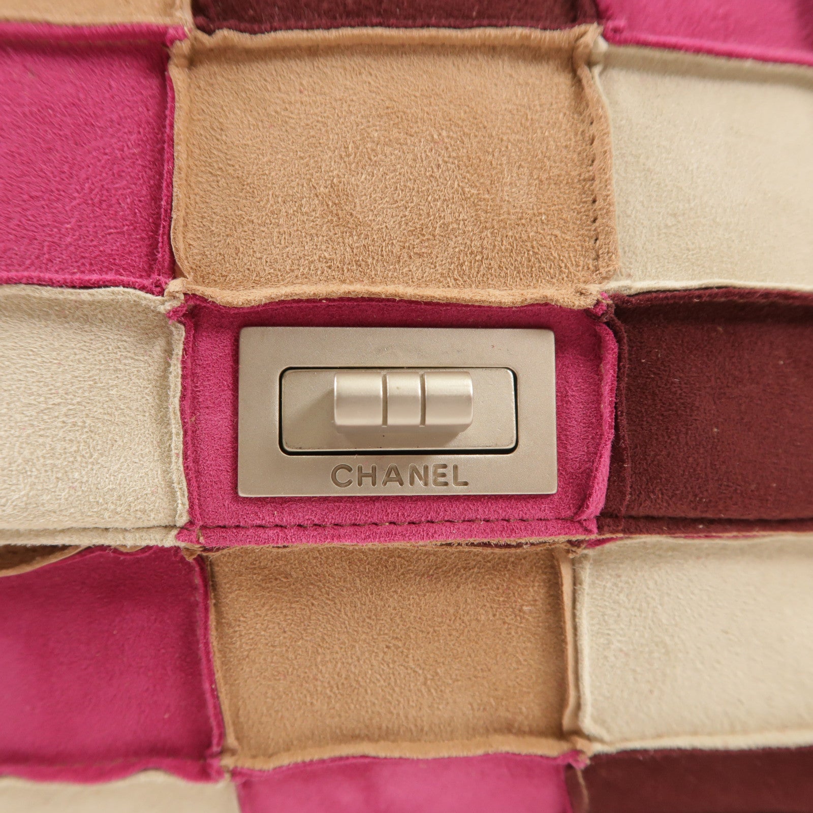 CHANEL CC SHW 2.55 Chain Shoulder Bag Suede Multicolor