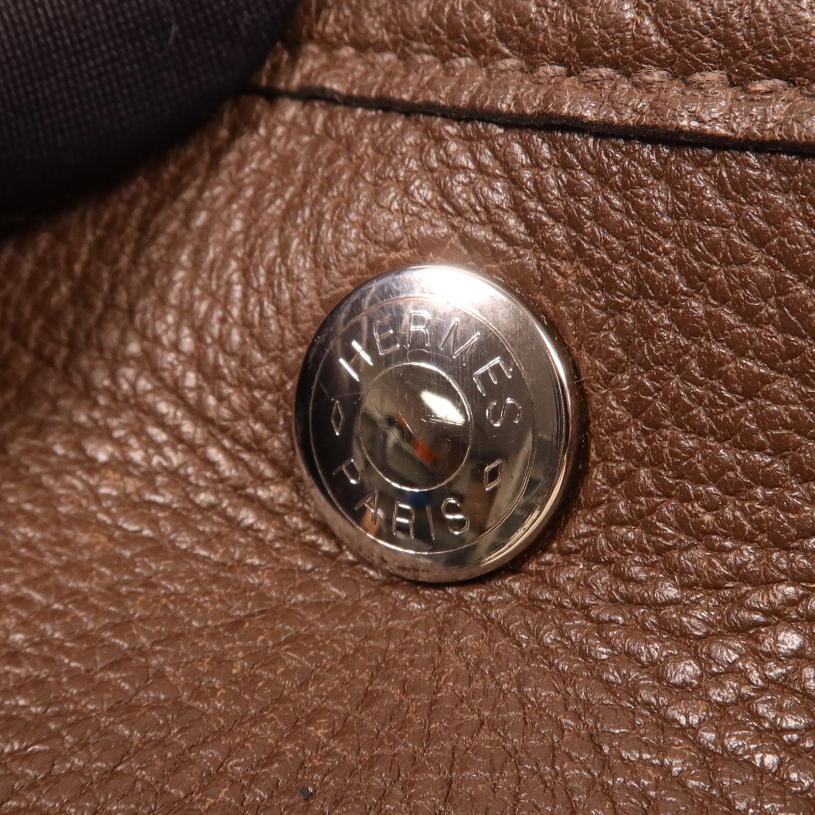 HERMES Negonda皮革Garden Party PM銀扣手挽袋