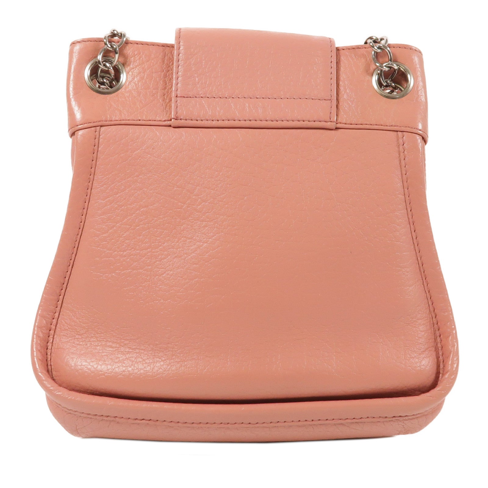 CHANEL CC SHW 2.55 Chain Shoulder Bag Calfskin Leather Pink