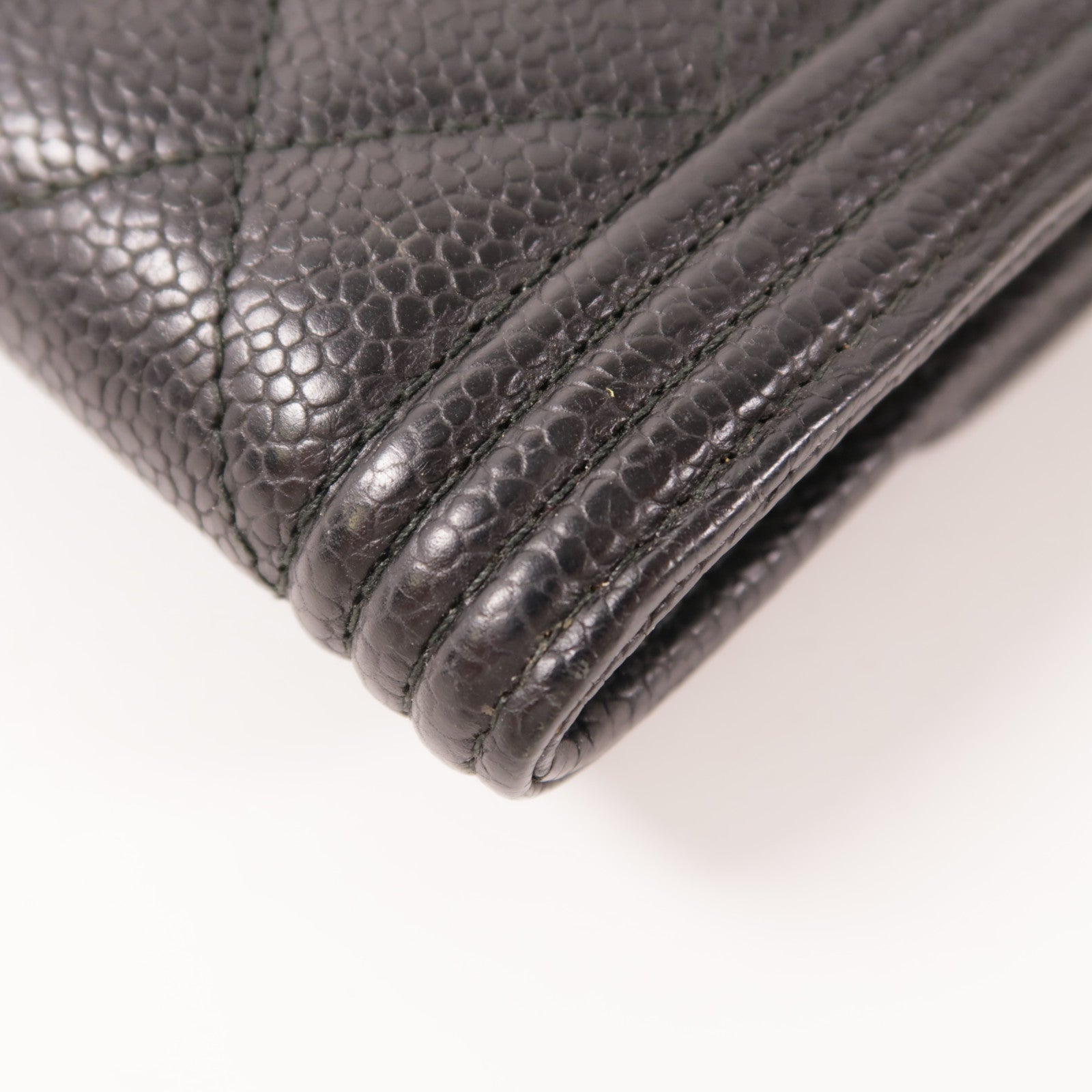 CHANEL 牛皮皮革Zipper Wallet金扣長錢包