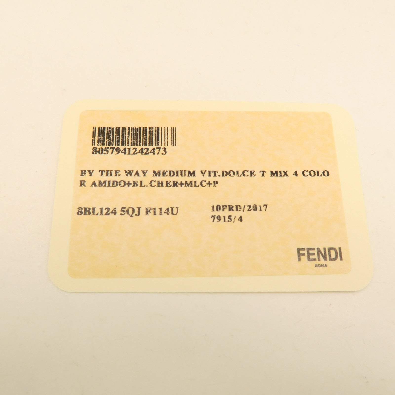 FENDI Cowhide Leather By The Way Medium Shoulder Bag Silver Buckle Beige
