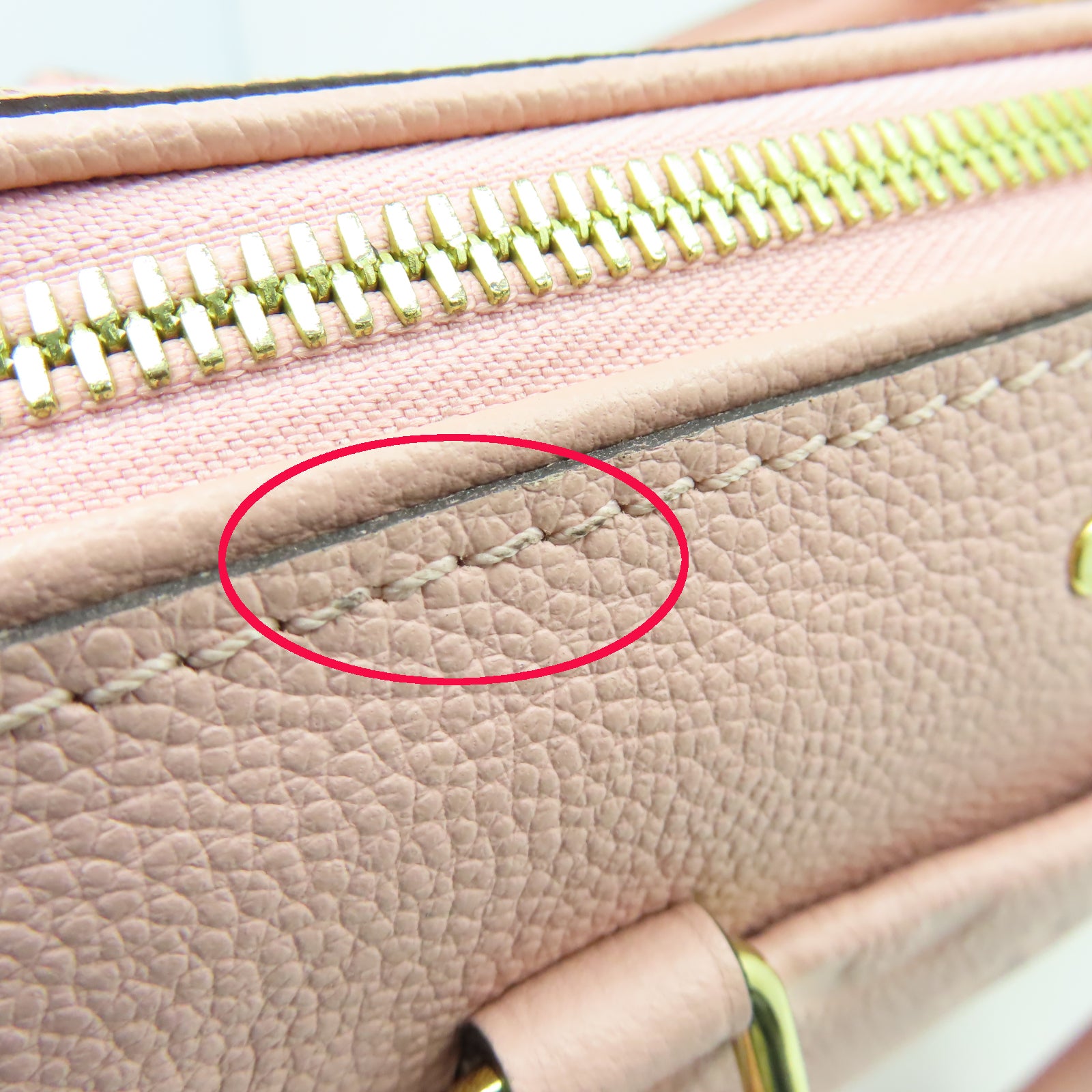 LOUIS VUITTON Monogram Empreinte Speedy Bandouliere 25金扣手挽肩背兩用袋粉紅色