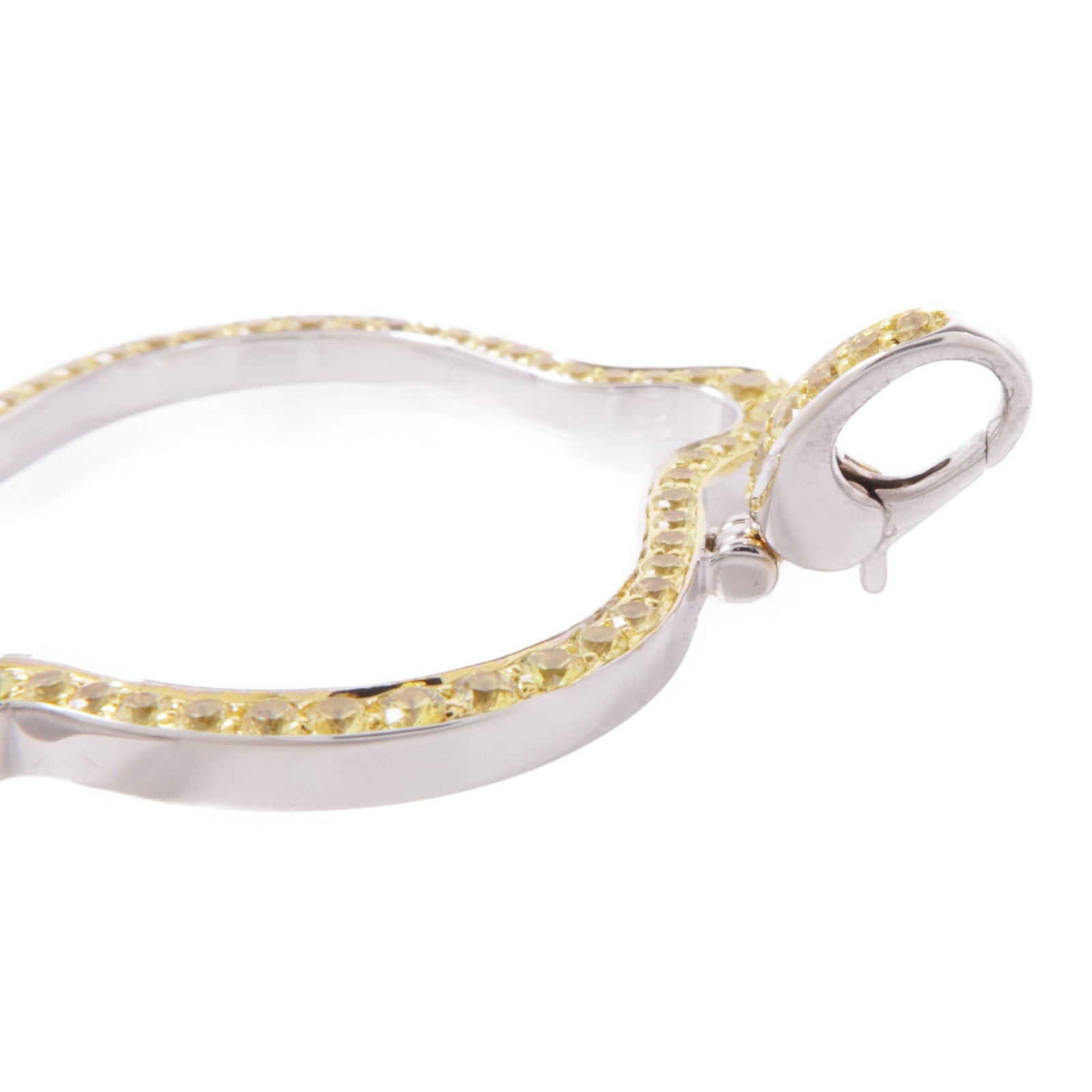 JEWELRY 18K白金Qeelin Pendant Top黃色藍寶石吊墜