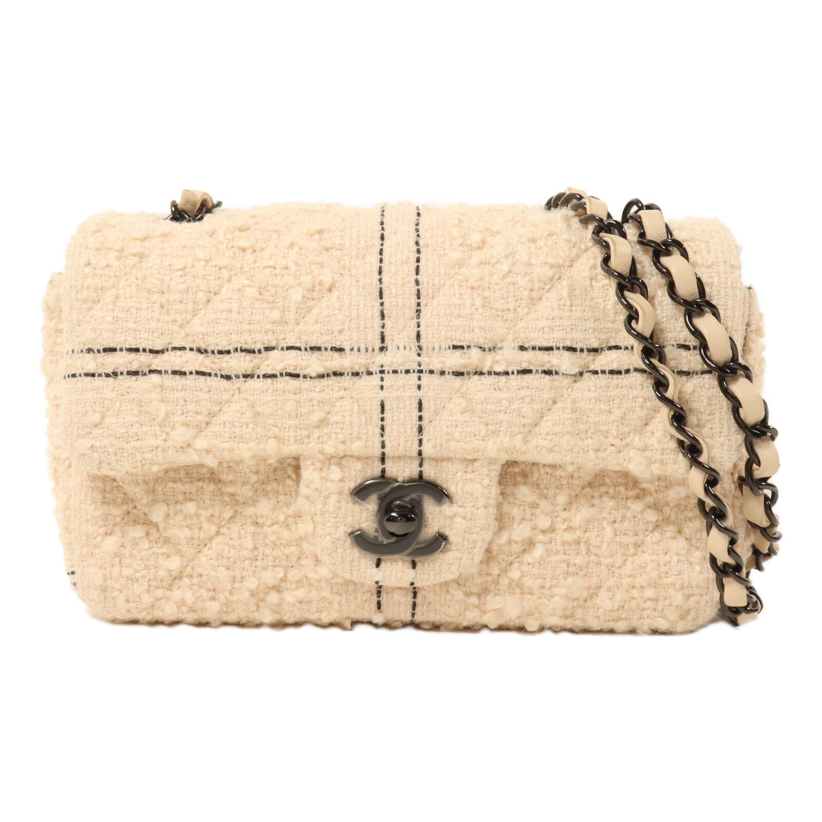 CHANEL Tweed Mini Classic 20鏈帶肩背袋