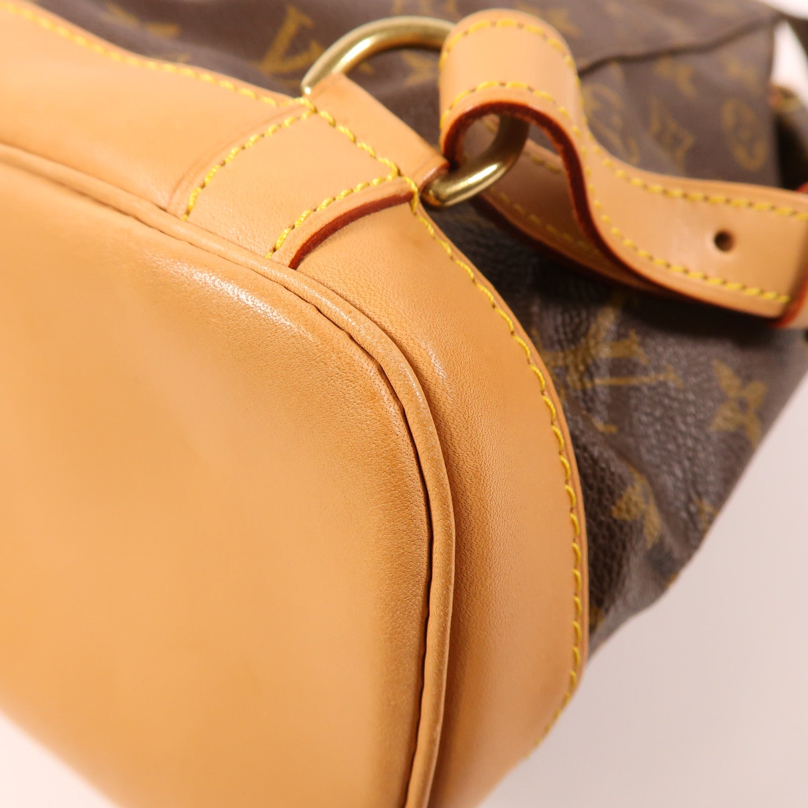 LOUIS VUITTON Monogram Montsouris GM金扣背包啡色