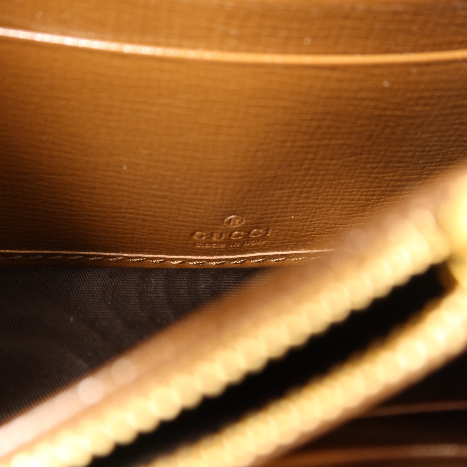 GUCCI 塗層帆布Jackie 1961 Chain Wallet金扣鏈帶肩背袋