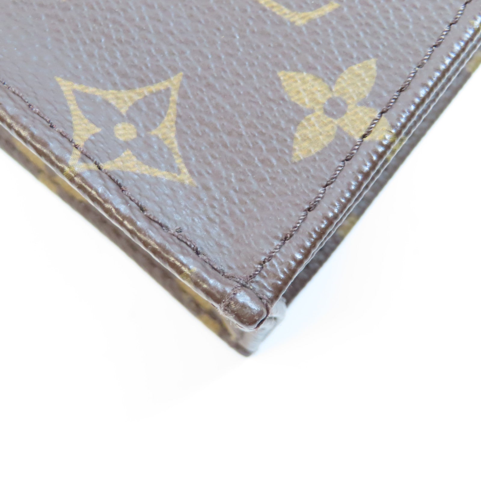 LOUIS VUITTON Monogram Petit Sac Plat金扣手挽肩背兩用袋棕色