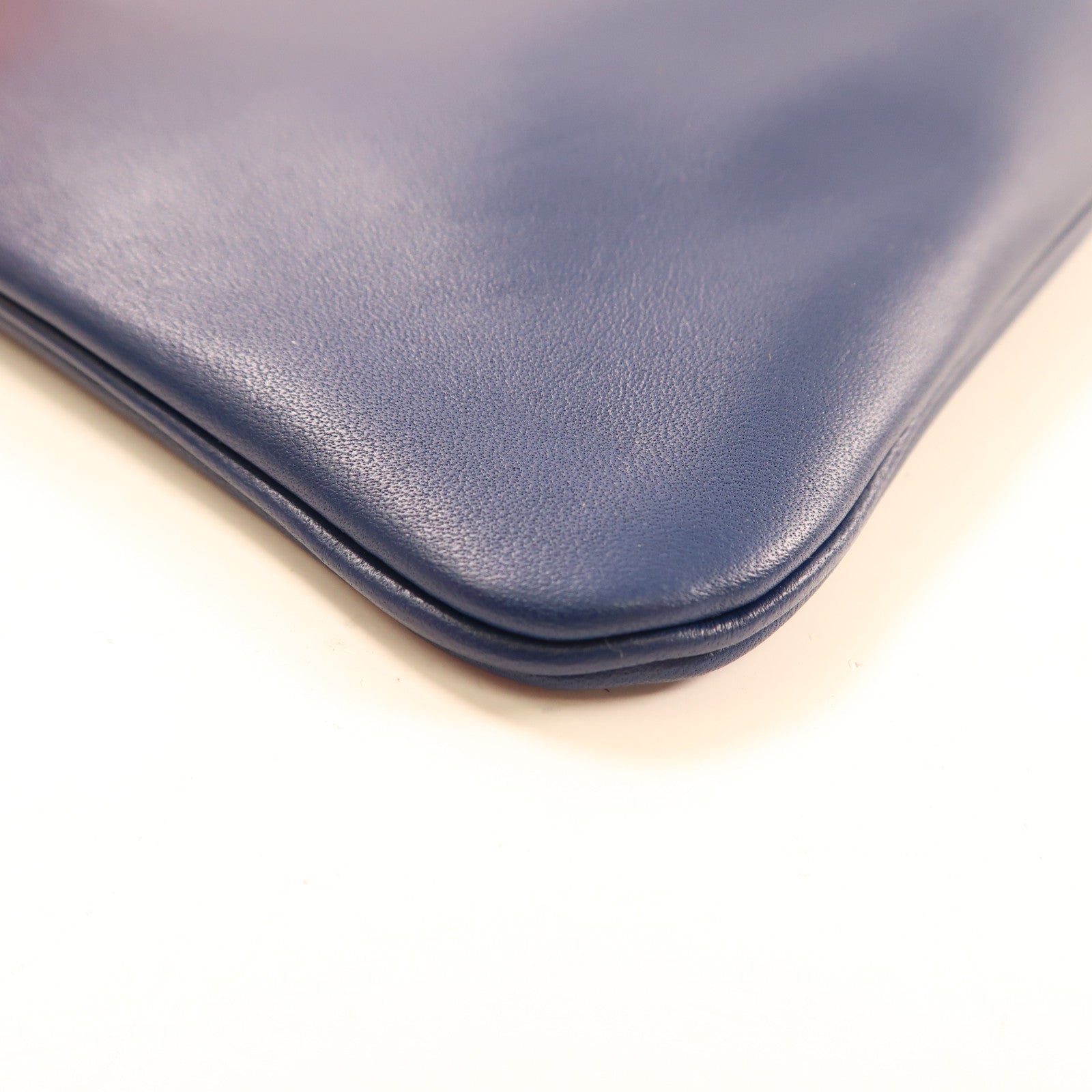 HERMES Swift皮革Aline Mini銀扣肩背袋深邃藍色