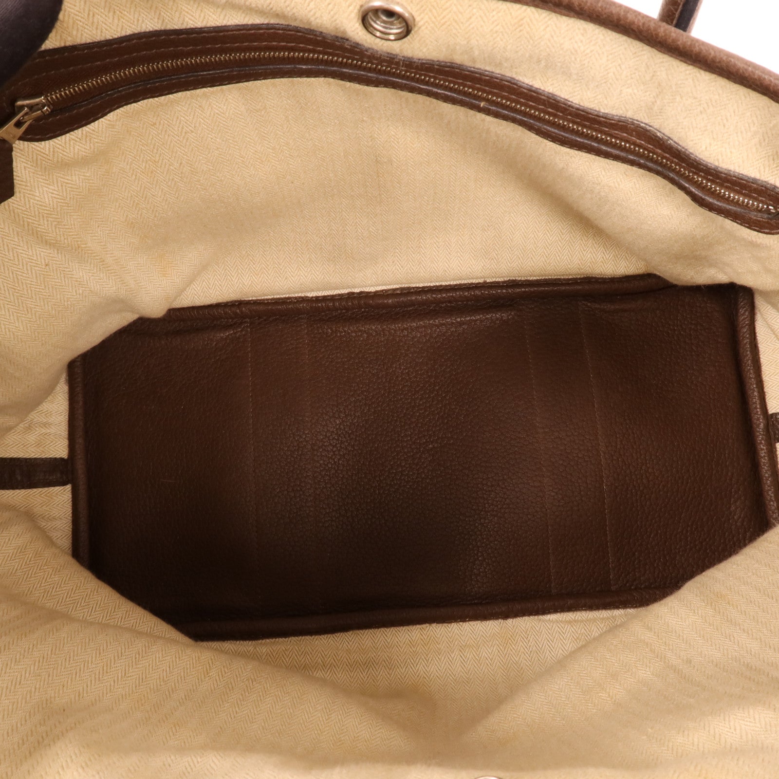 HERMES Negonda皮革Garden Party PM銀扣手挽袋