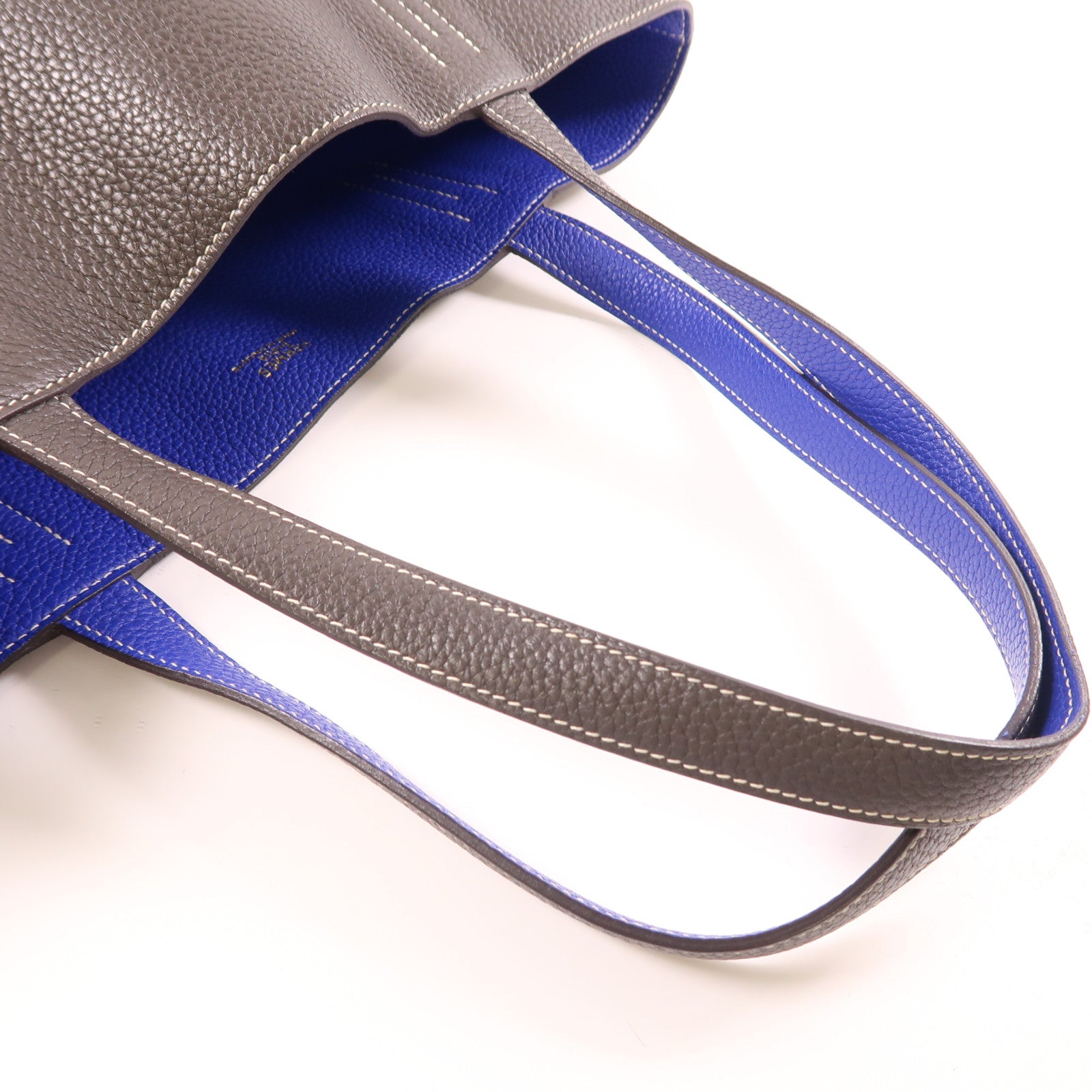 HERMES Double Sens Shoulder Tote Bag Taurillon Clemence Leather