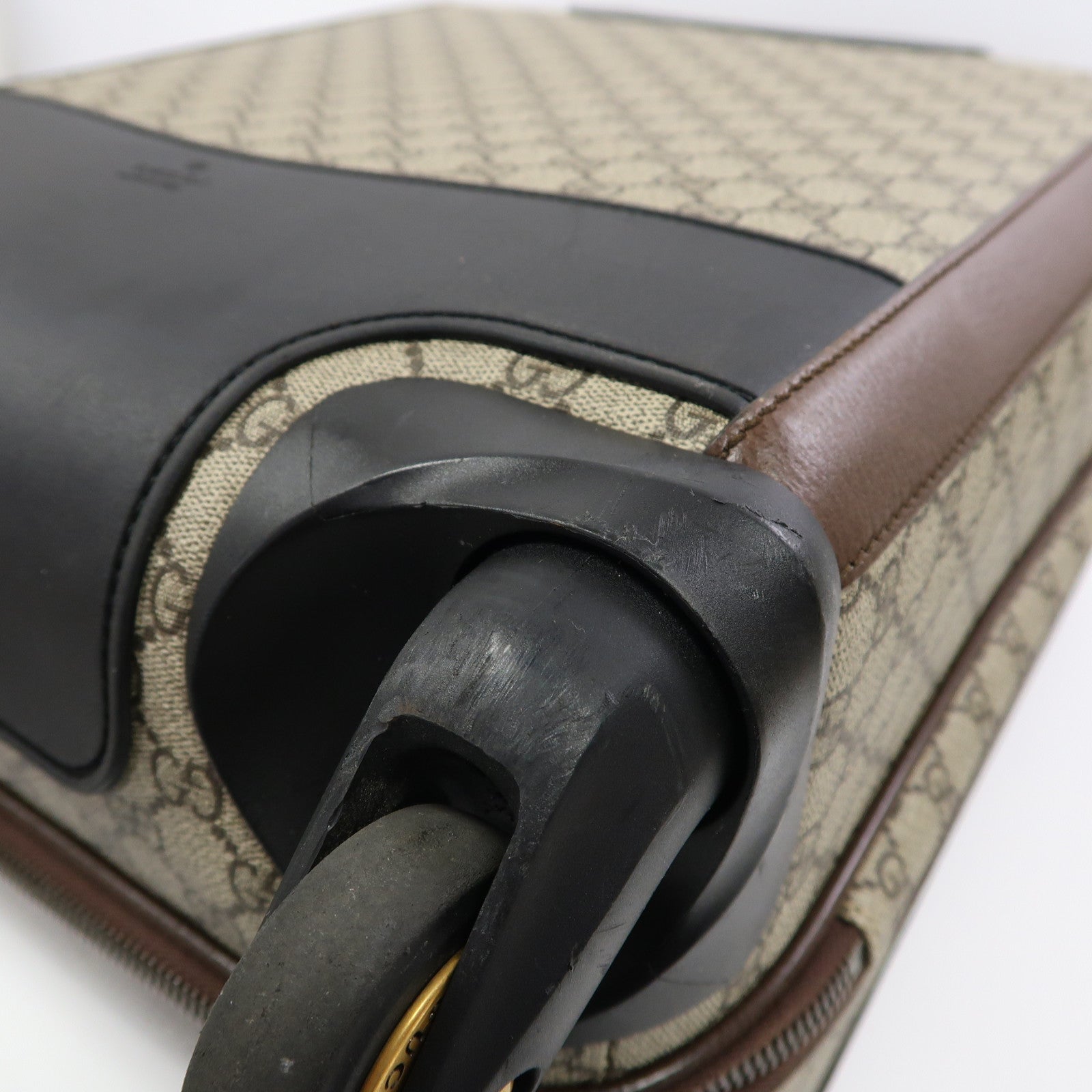 GUCCI 塗層帆布Savoy Suitcase金扣行李箱啡色