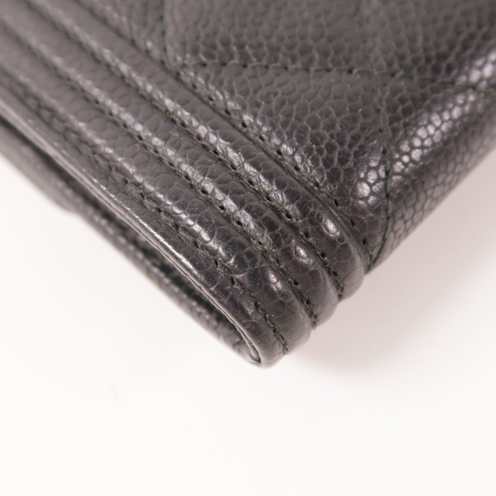 CHANEL 牛皮皮革Zipper Wallet金扣長錢包
