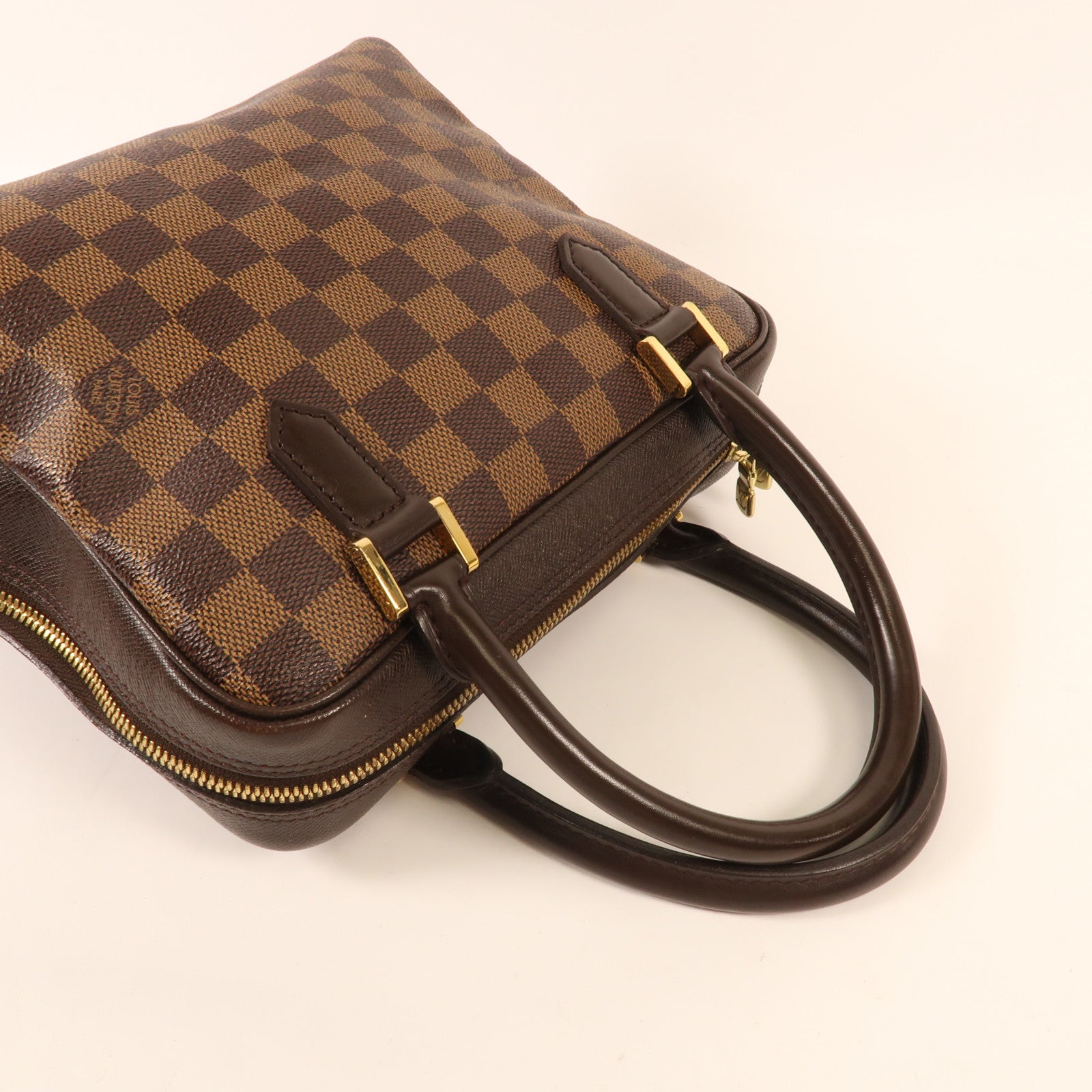 LOUIS VUITTON Damier Brera金扣手挽袋