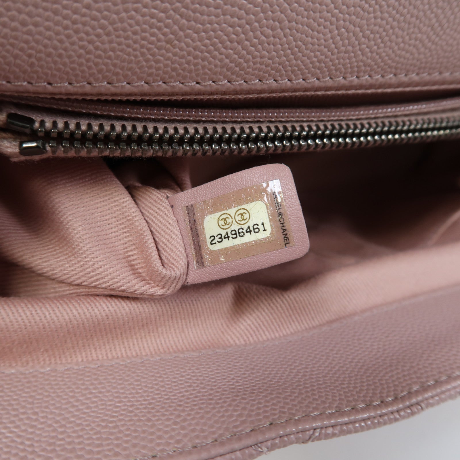 CHANEL 菱格Caviar皮革Coco Handle Chain Shoulder銀扣手挽鏈帶肩背兩用袋粉紅色