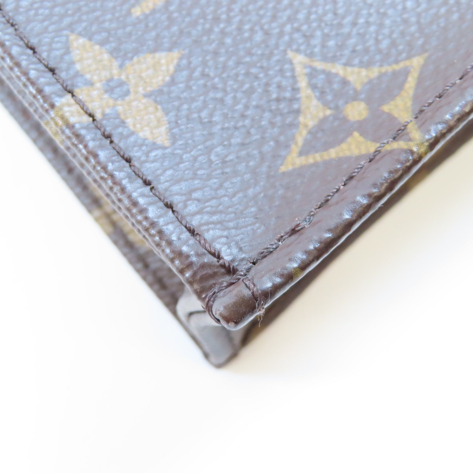 LOUIS VUITTON Monogram Petit Sac Plat金扣手挽肩背兩用袋棕色