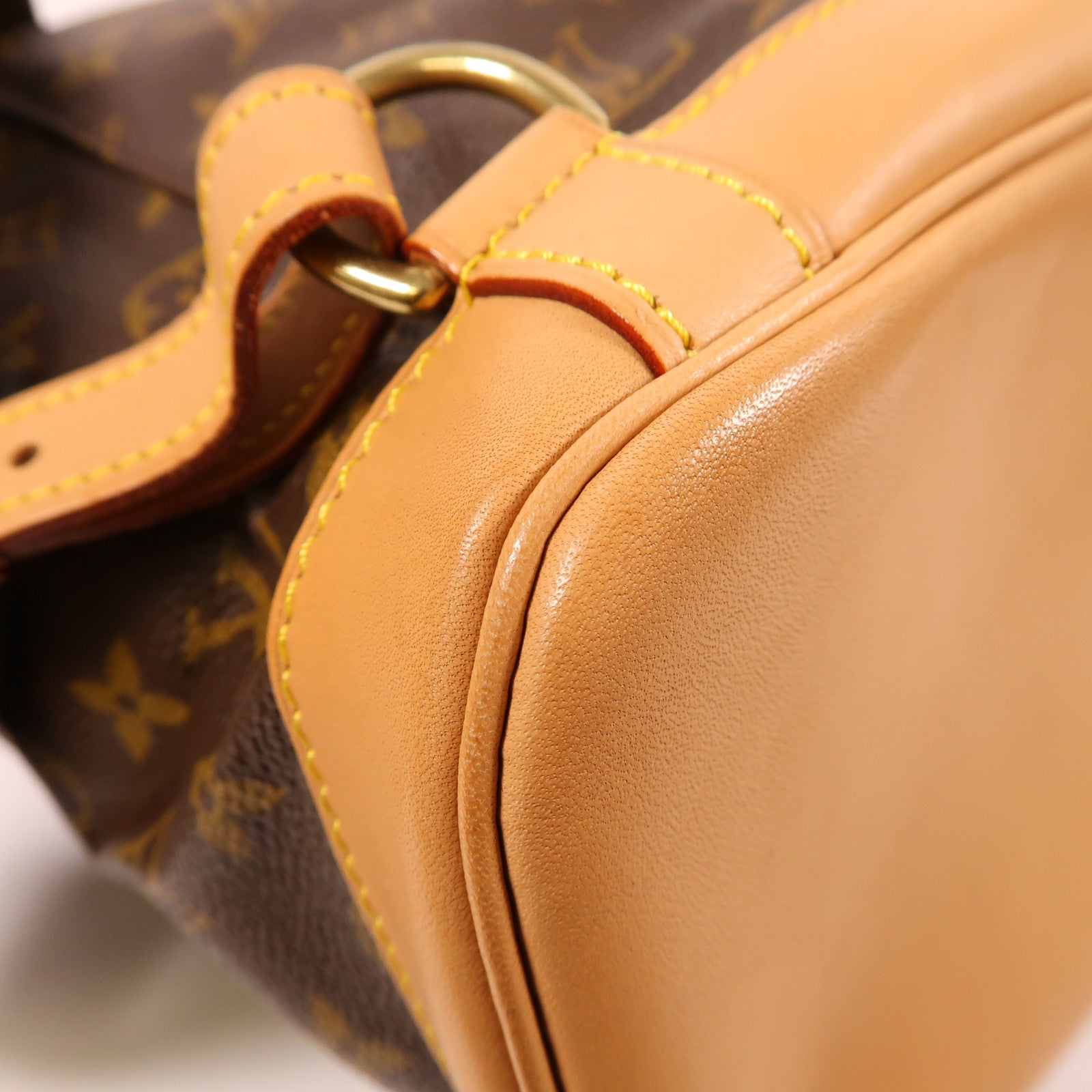 LOUIS VUITTON Monogram Montsouris GM金扣背包啡色