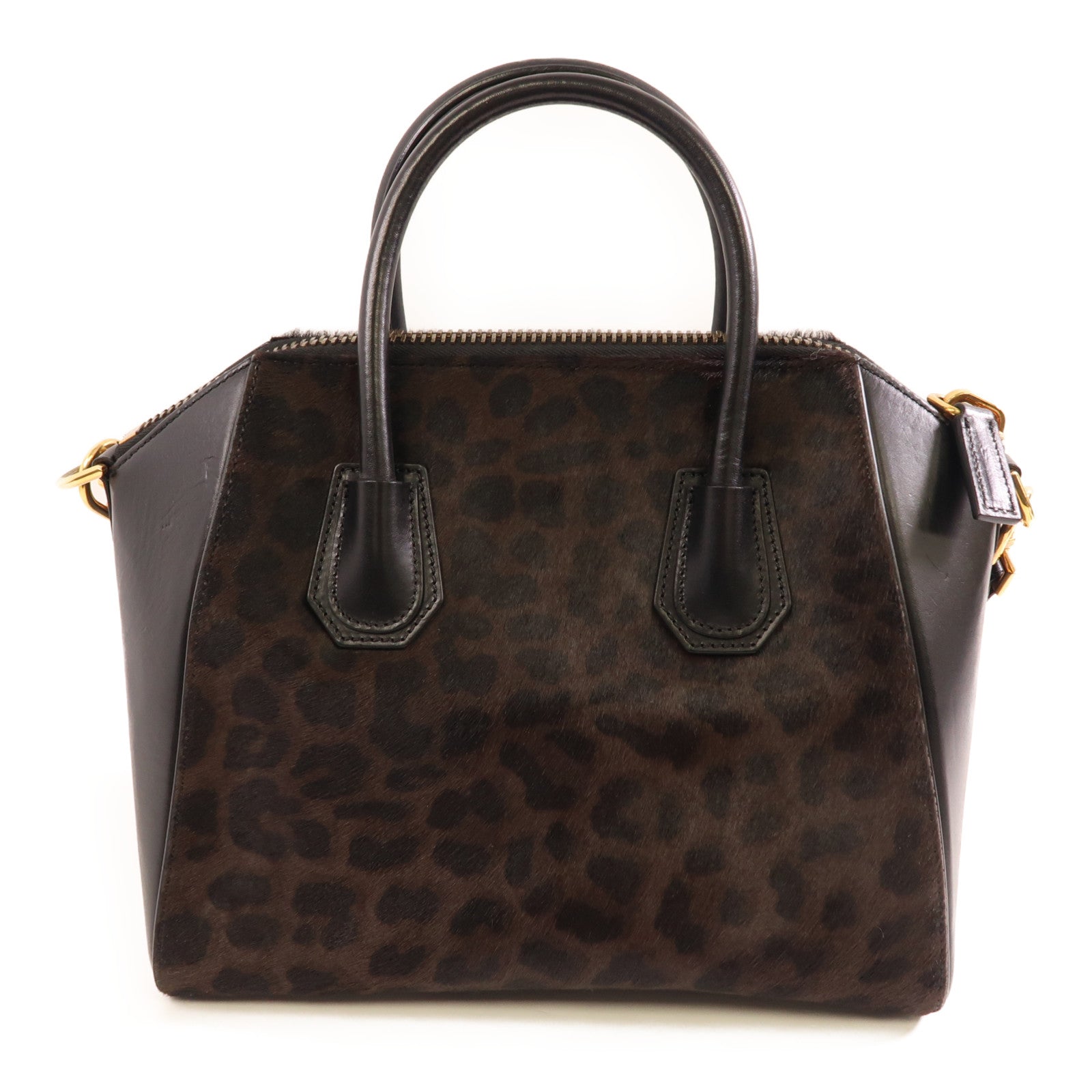 GIVENCHY 馬毛/皮革2 Way Shoulder金扣手挽肩背兩用袋