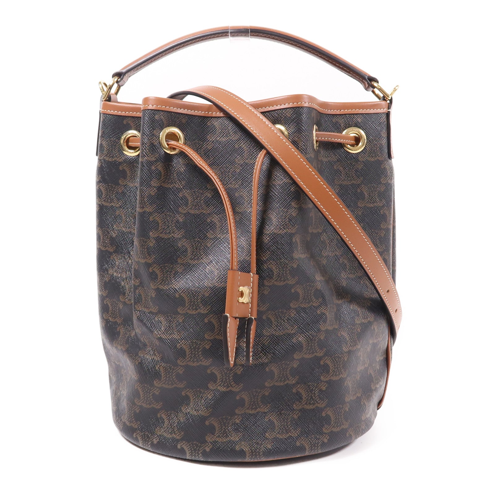 CELINE 塗層帆布Clara Bag金扣手挽肩背兩用袋