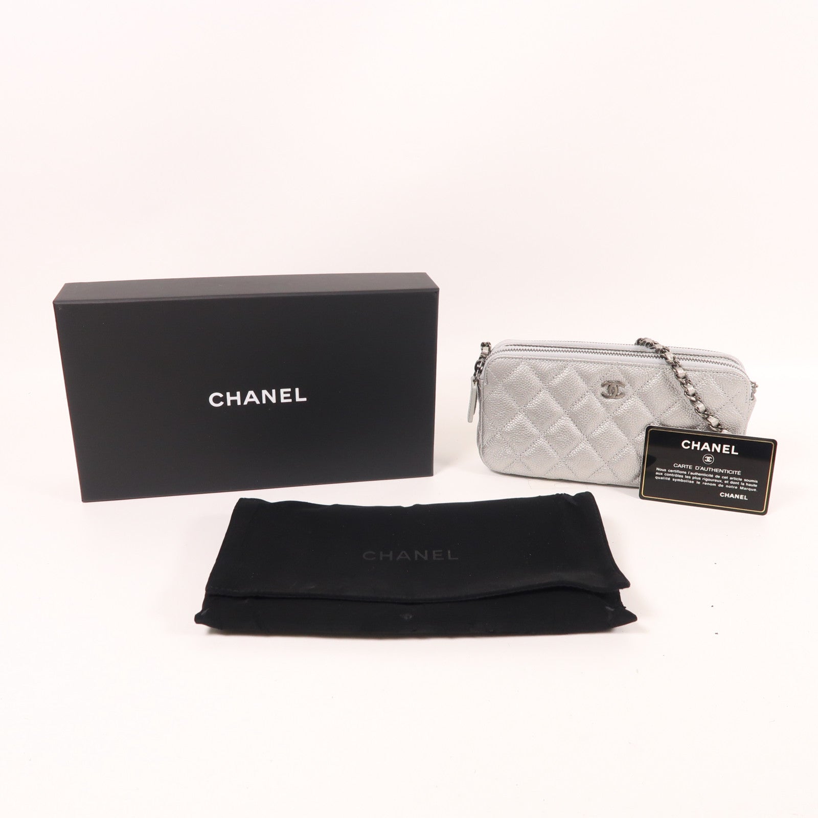 CHANEL 牛皮皮革Chain Shoulder鏈帶肩背袋