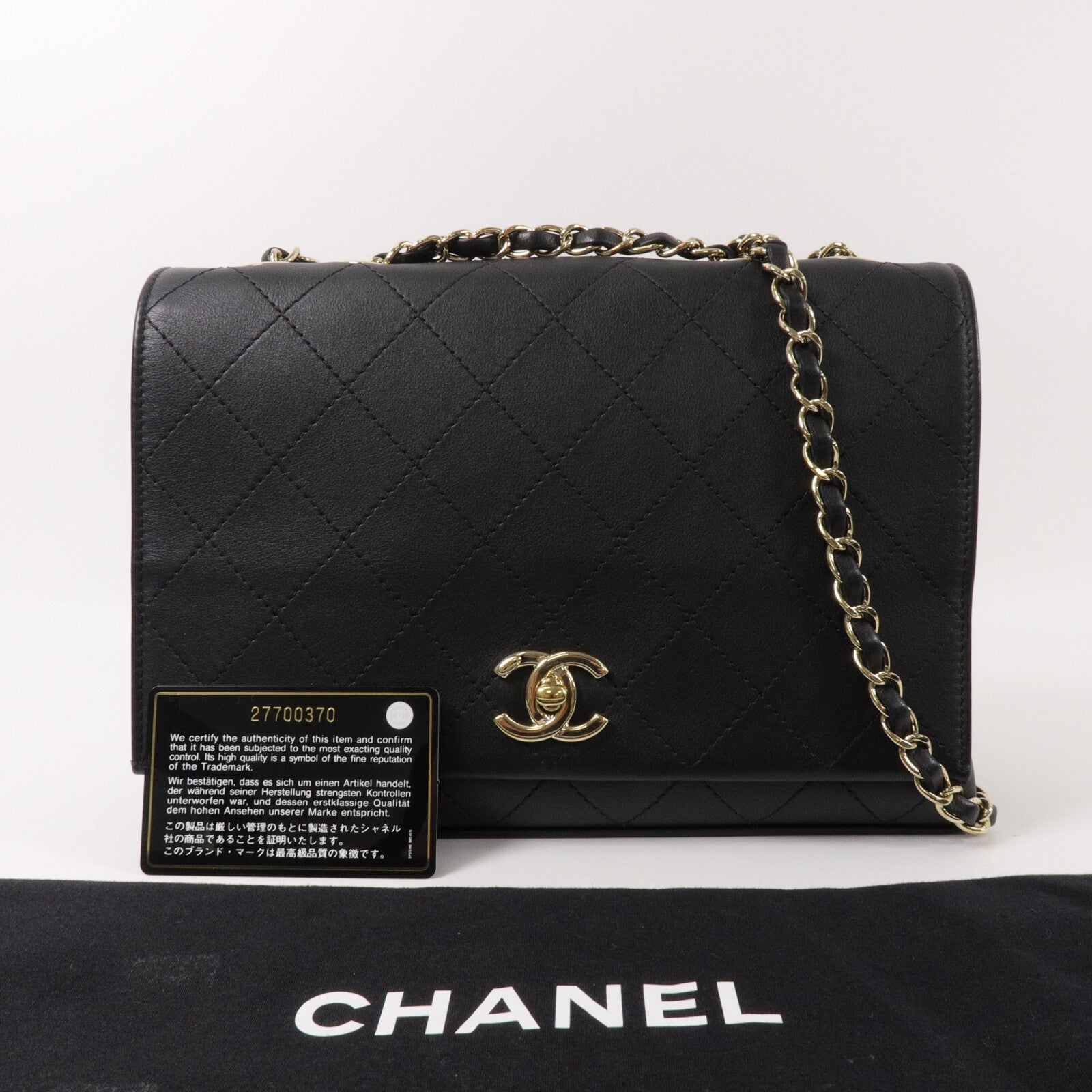 CHANEL 牛皮皮革Chain Shoulder鏈帶肩背袋