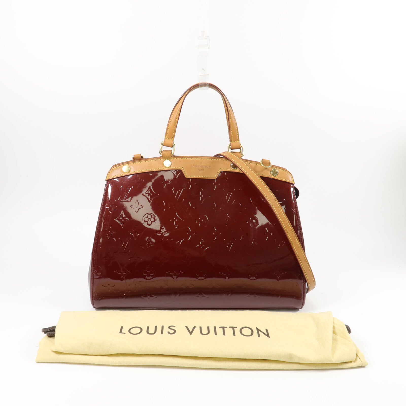 LOUIS VUITTON Monogram Vernis Brea MM手挽肩背兩用袋