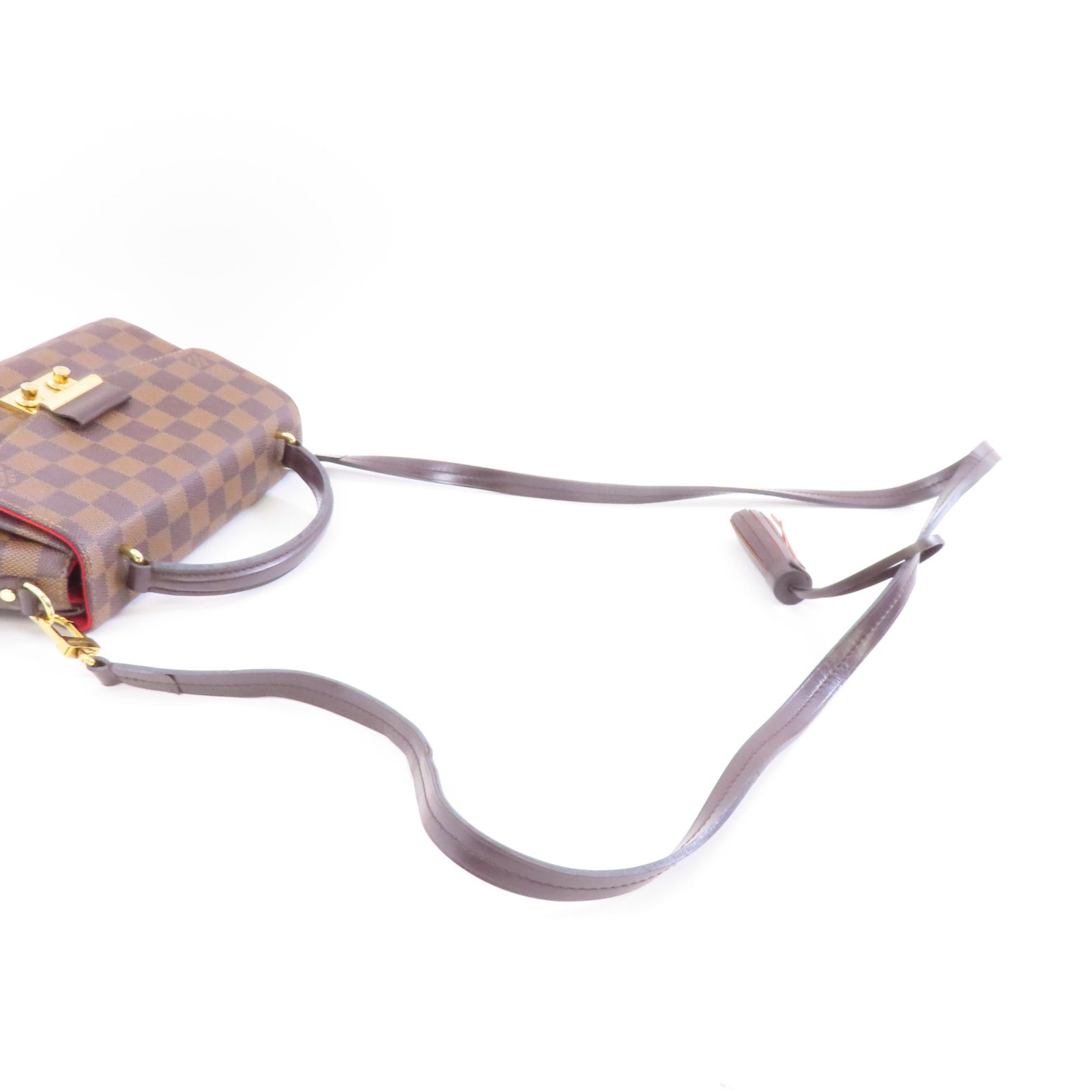 LOUIS VUITTON 【激減優惠】Damier Croisette金扣手挽肩背兩用袋棕色