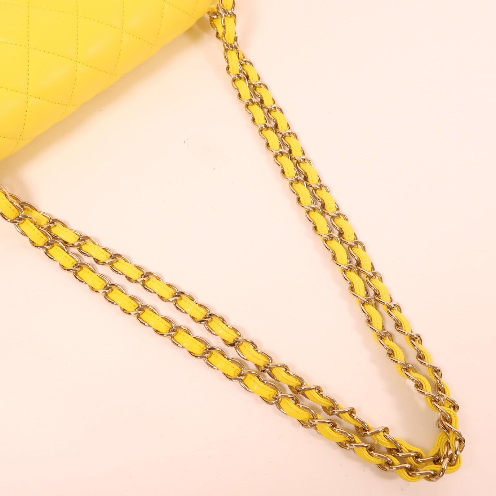 CHANEL 羊皮皮革Large Classic金扣鏈帶肩背袋