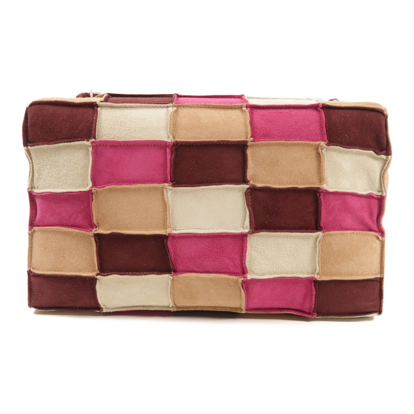 CHANEL CC SHW 2.55 Chain Shoulder Bag Suede Multicolor