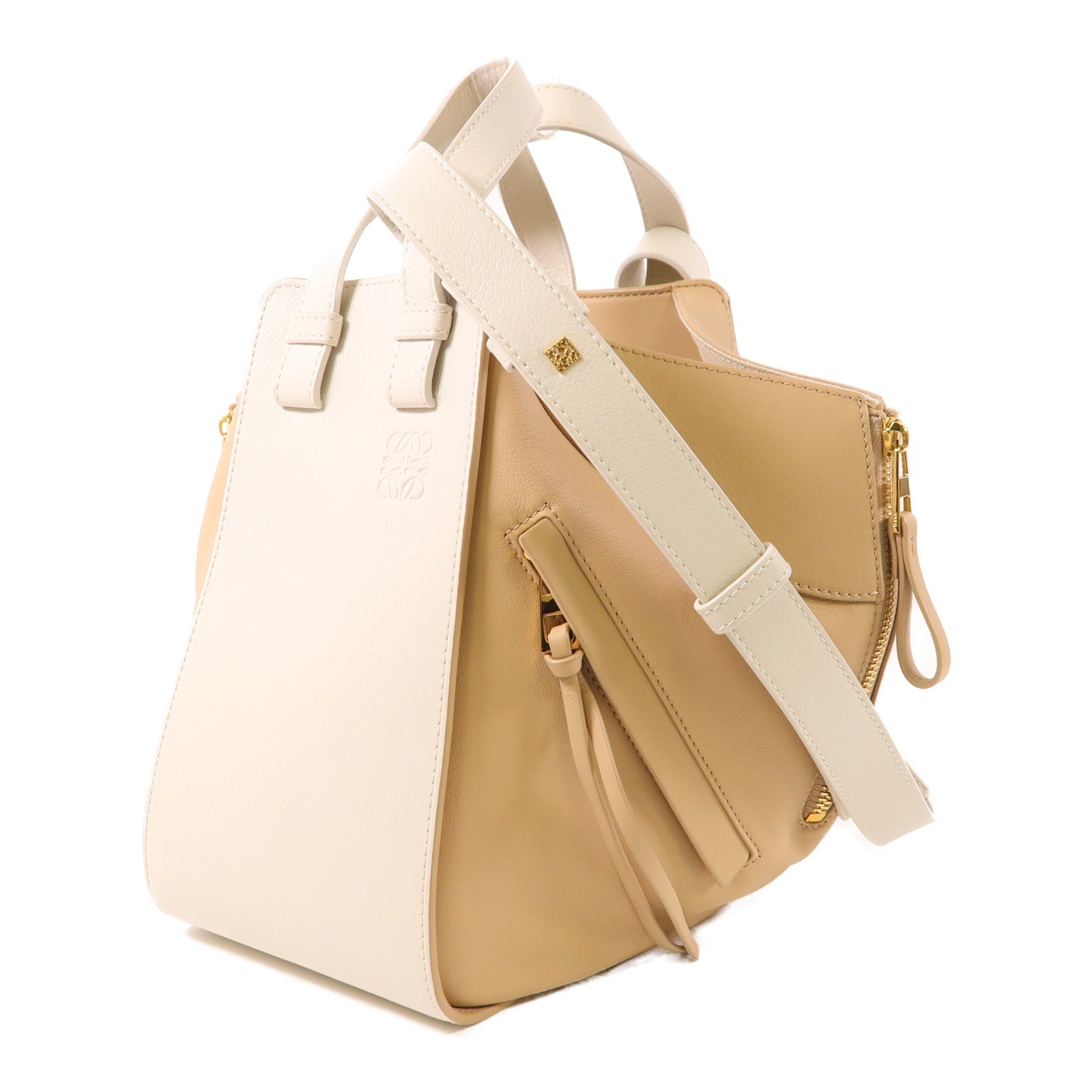 LOEWE 牛皮皮革Hammock Small金扣手挽肩背兩用袋