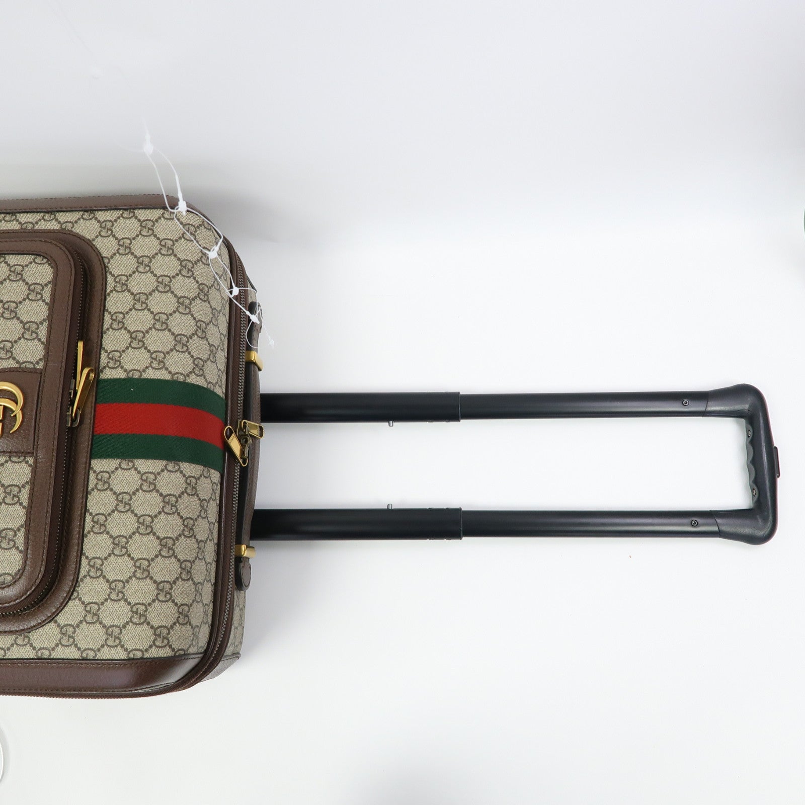 GUCCI 塗層帆布Savoy Suitcase金扣行李箱啡色