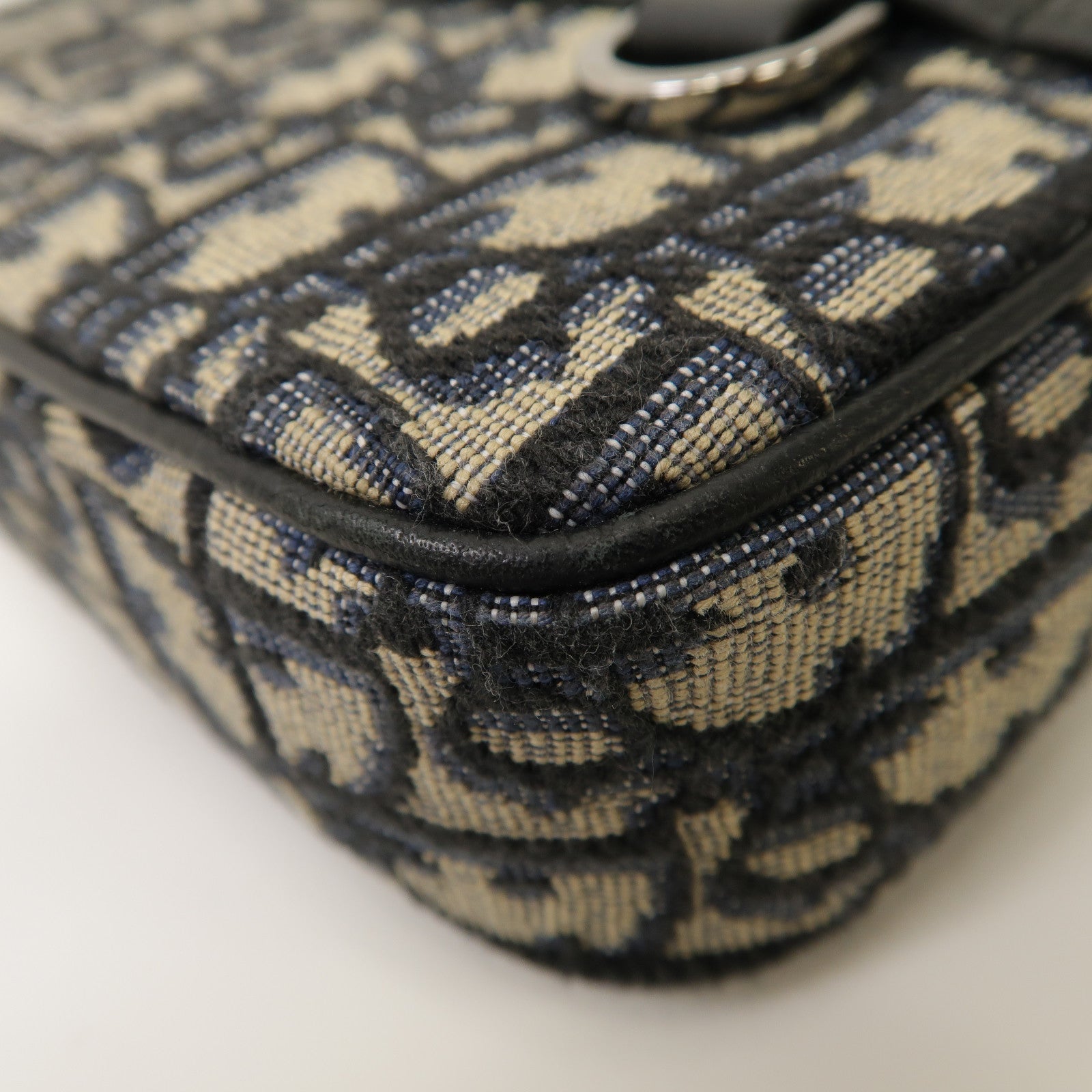 Dior 帆布Safari Mini Messenger銀扣肩背袋藍色