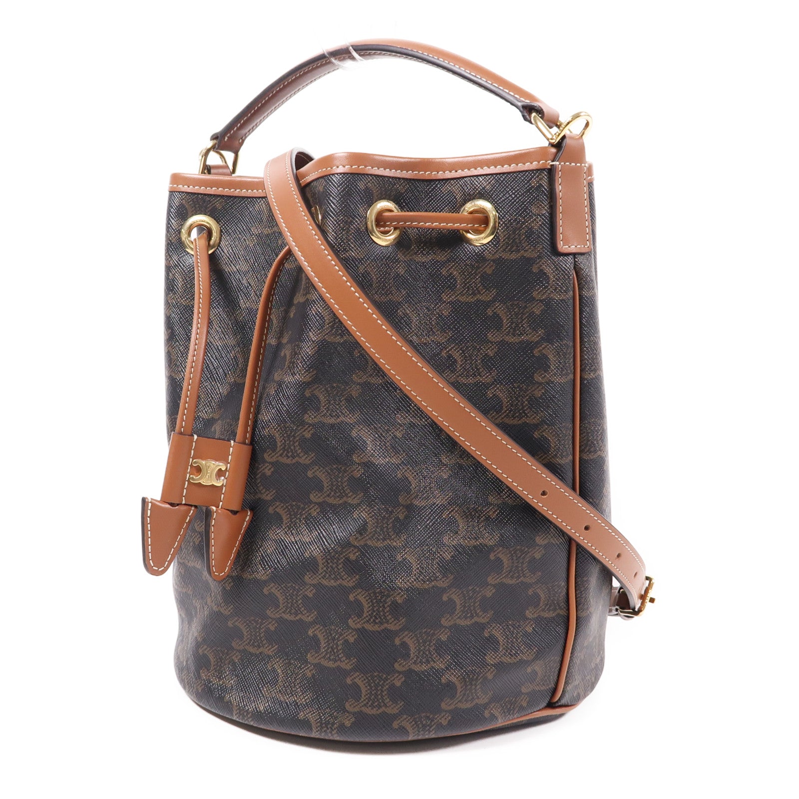 CELINE 塗層帆布Clara Bag金扣手挽肩背兩用袋