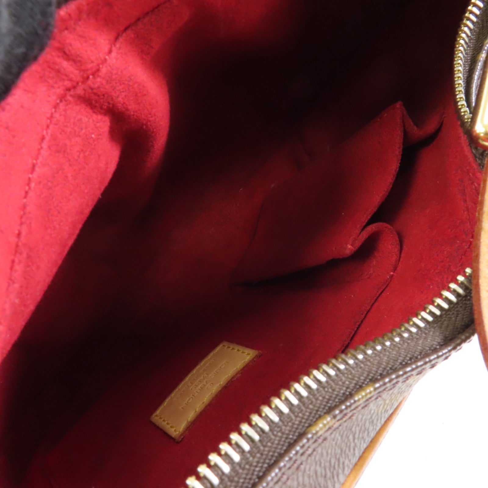 LOUIS VUITTON Monogram Croissant MM金扣肩背袋棕色