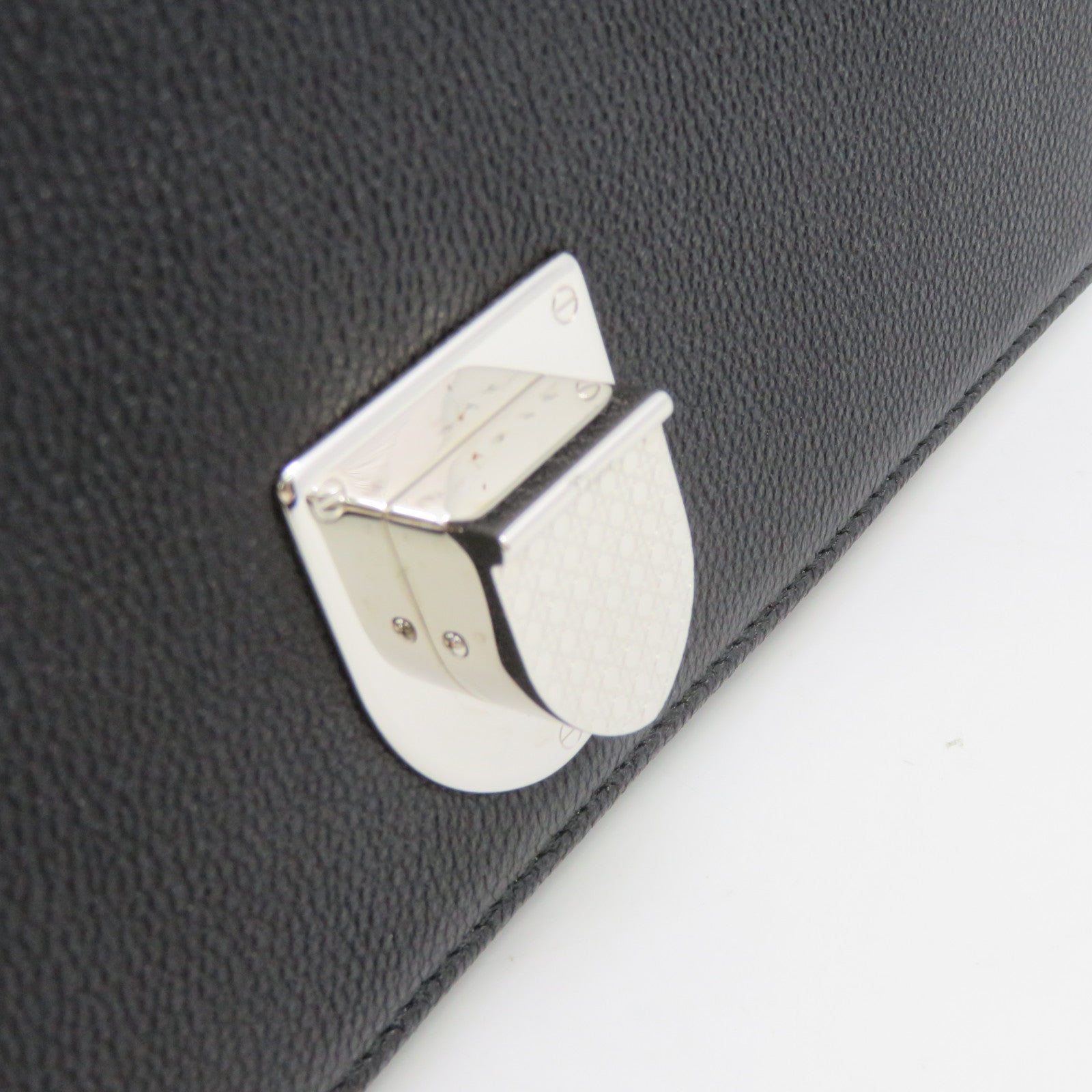Dior 牛皮皮革Diorama Shoulder Bag银扣链带肩背袋黑色