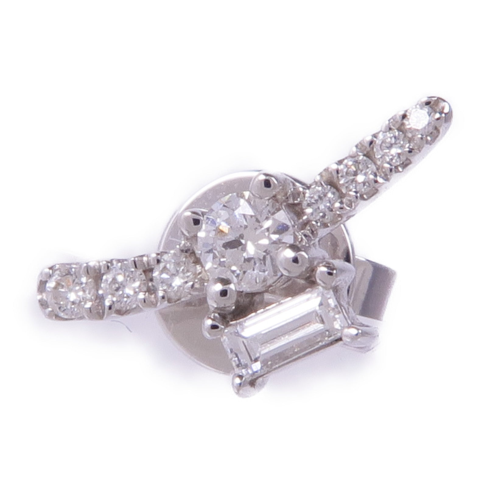JEWELRY 18K白金Single Diamond Earring鑽石耳環