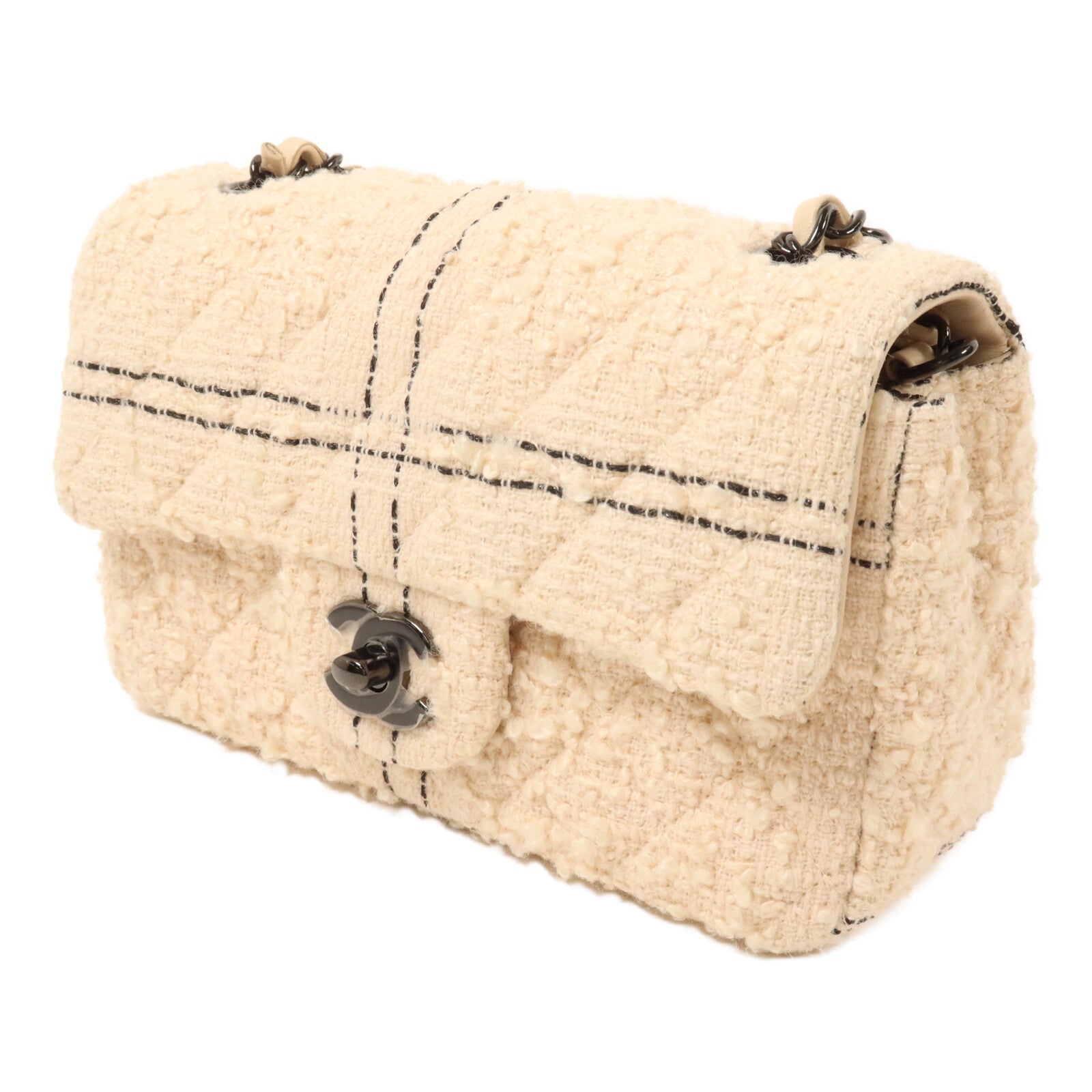 CHANEL Tweed Mini Classic 20鏈帶肩背袋