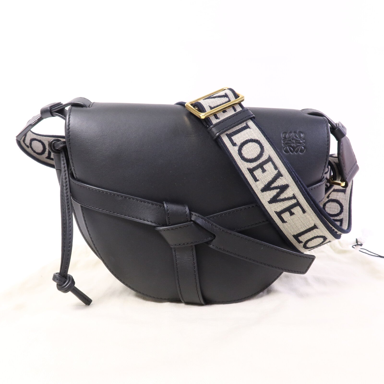 LOEWE 牛皮皮革Small Gate Bag金扣肩背袋